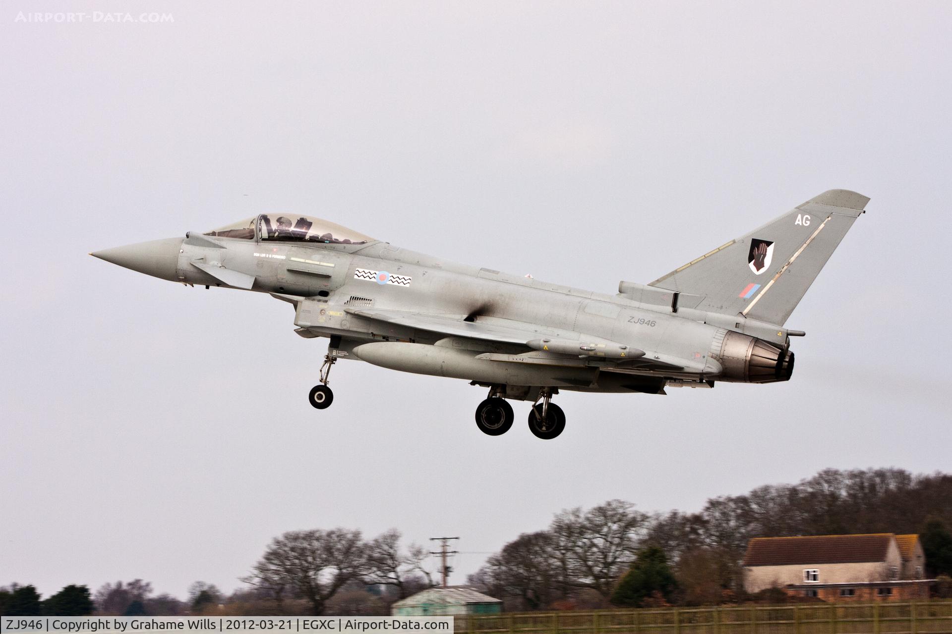 ZJ946, 2008 Eurofighter EF-2000 Typhoon FGR.4 C/N BS039, Eurofighter Typhoon FGR4 ZJ946/AG 17 [Reserve] Sqd RAF, Coningsby 21/3/12