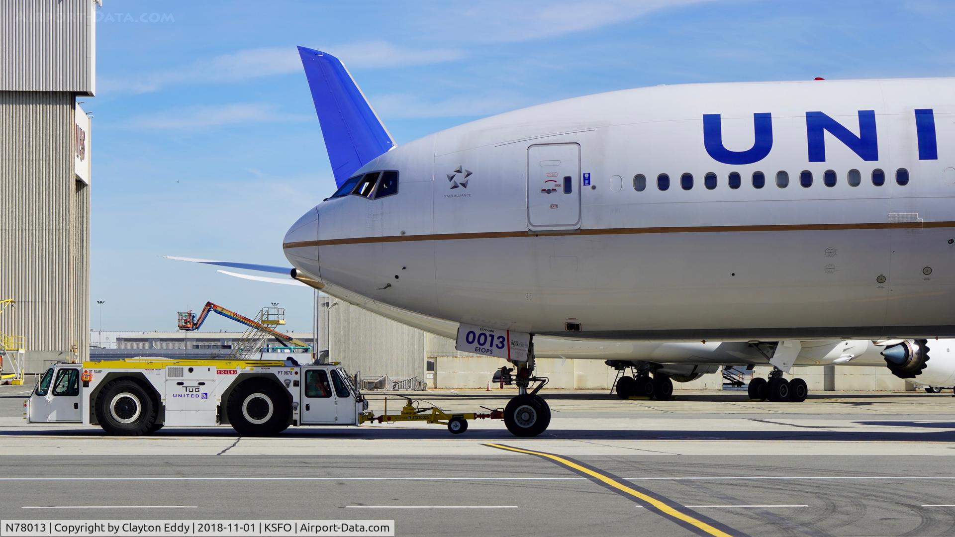 N78013, 1999 Boeing 777-224 C/N 29861, SFO 2018.