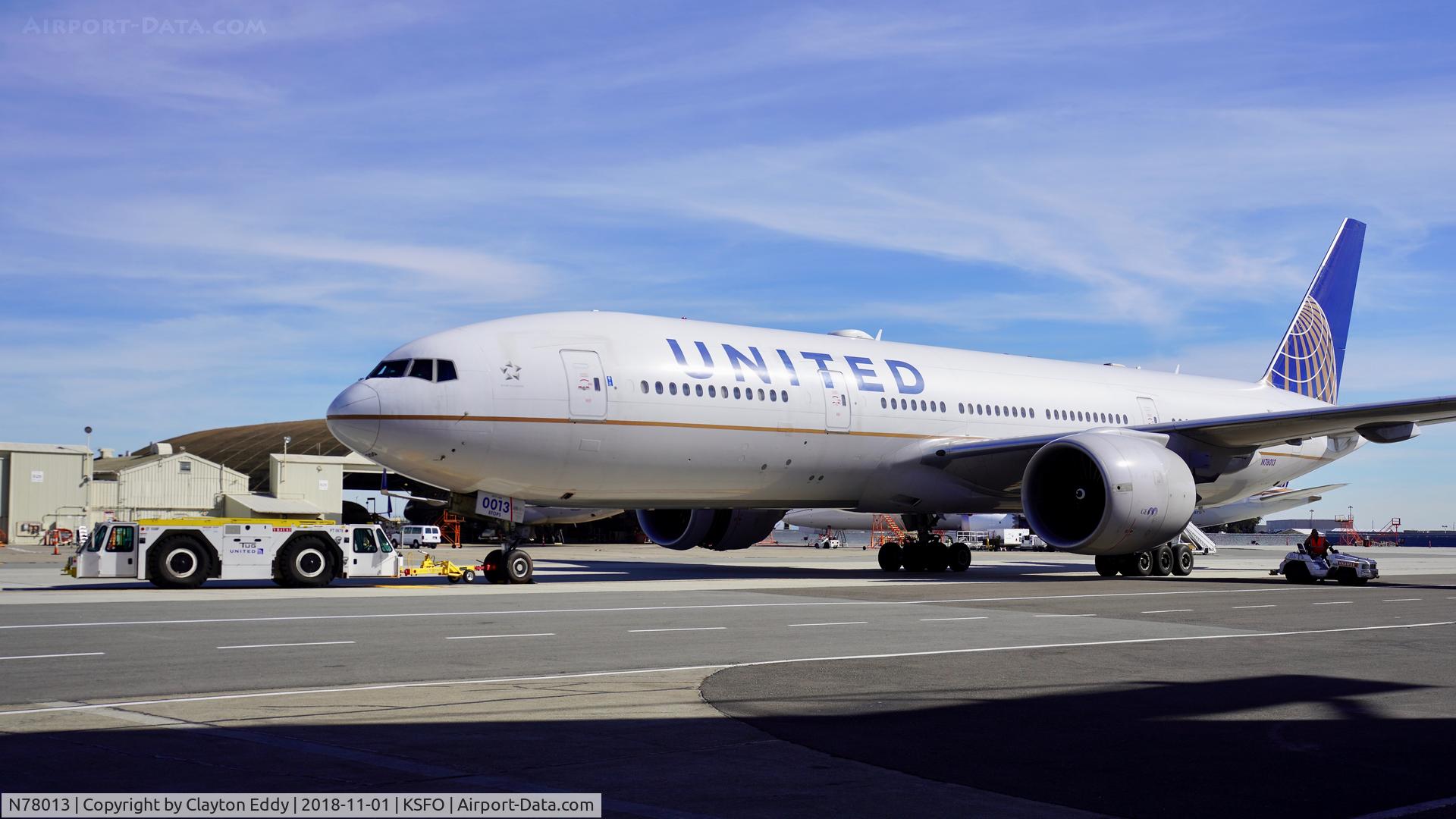 N78013, 1999 Boeing 777-224 C/N 29861, SFO 2018.