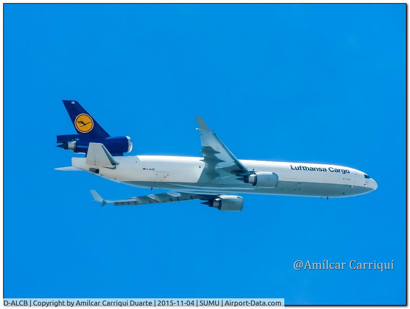 D-ALCB, 1998 McDonnell Douglas MD-11F C/N 48782, Flying over SUMU