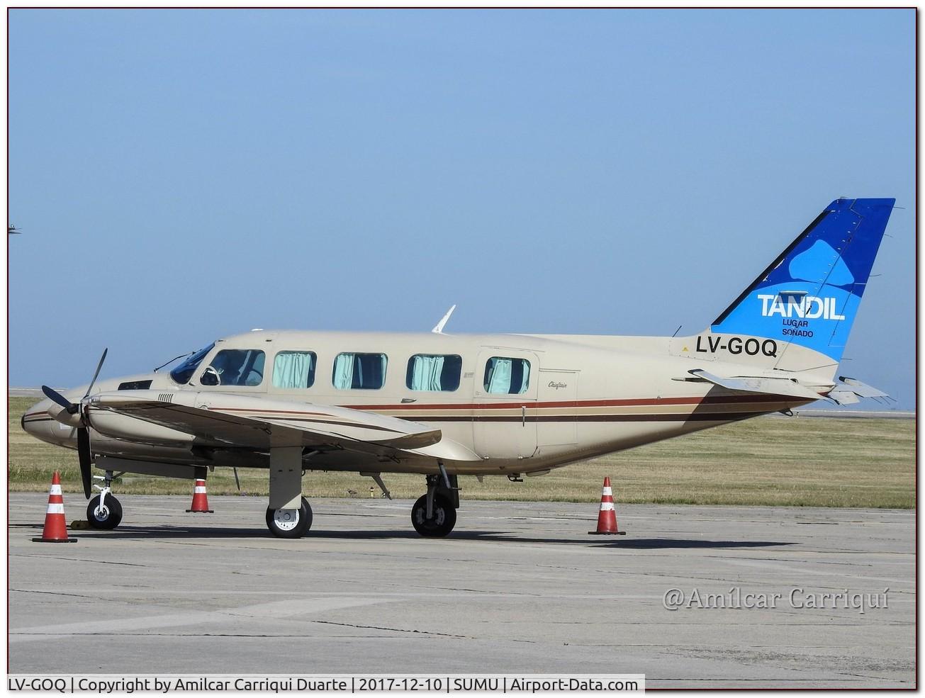 LV-GOQ, 1981 Piper PA-31-350 Chieftain Chieftain C/N 31-8152150, Landed at SUMU