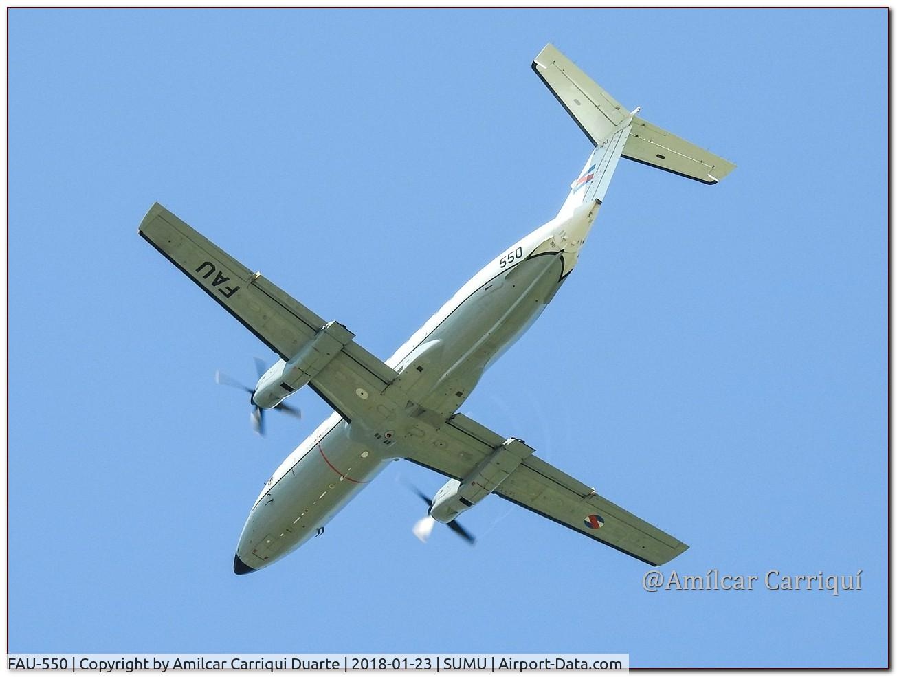 FAU-550, Embraer C-120 Brasilia C/N 120089, Flying over SUMU
