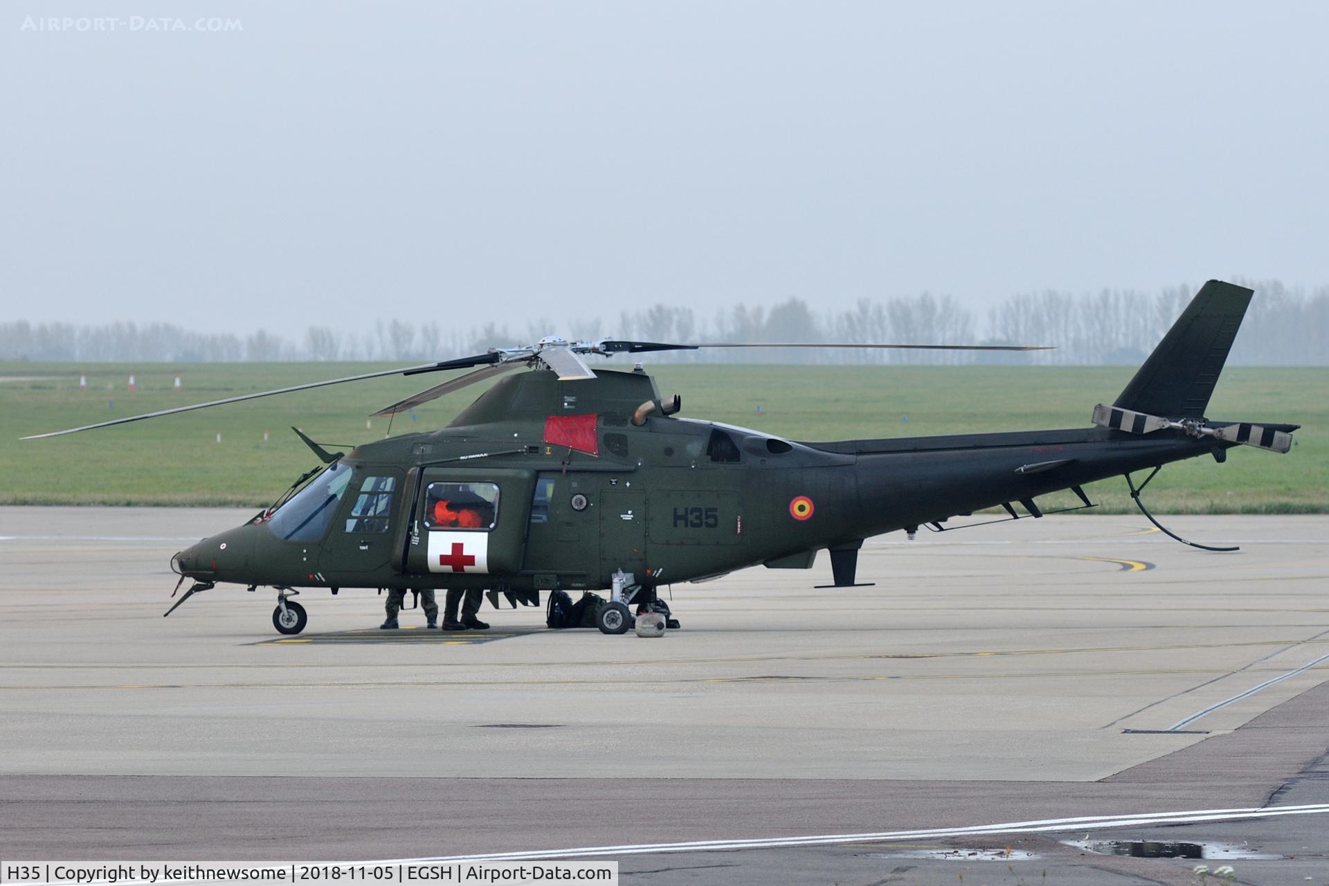 H35, 1993 Agusta A-109BA C/N 0335, One of four BAF visitors.