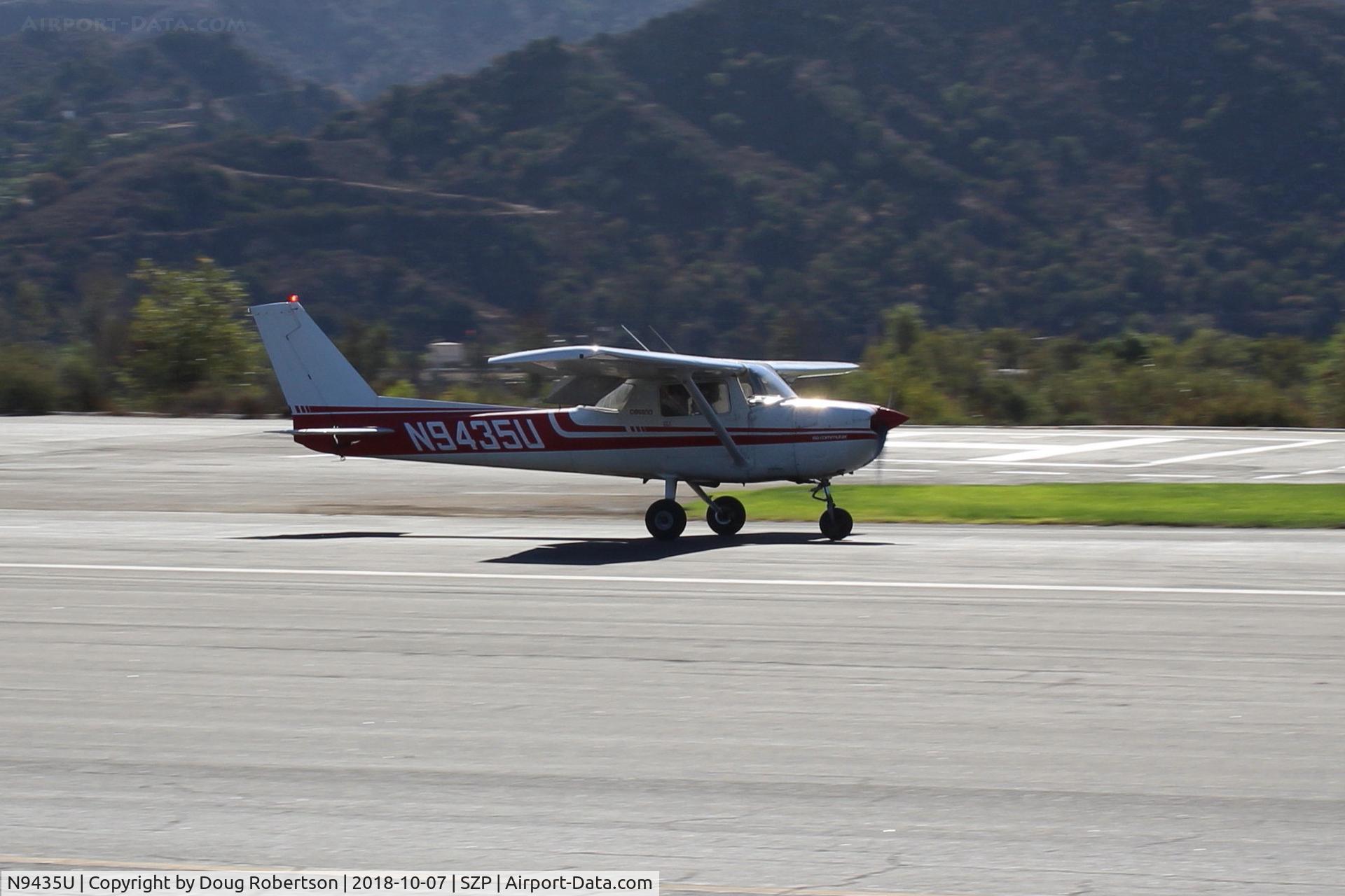N9435U, 1976 Cessna 150M C/N 15078383, 1976 Cessna 150M, Continental O-200 100 Hp, landing roll Rwy 22