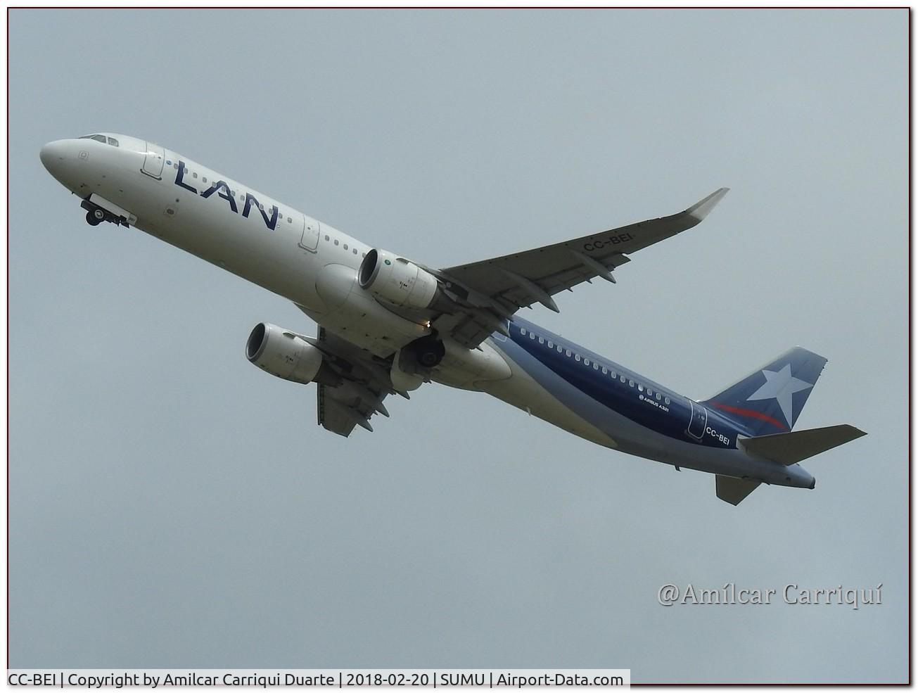 CC-BEI, 2015 Airbus A321-211 C/N 6899, Take off from SUMU