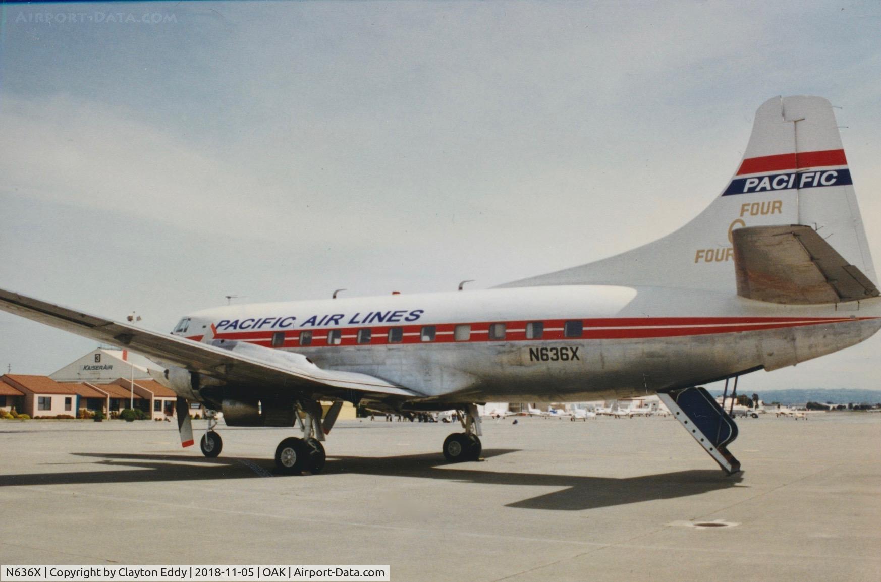 N636X, 1952 Martin 404 C/N 14135, N636X Oakland Airport California 19??