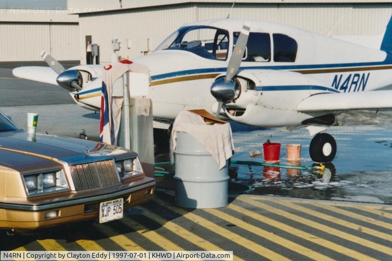 N4RN, 1957 Piper PA-23 C/N 23-914, Hayward Airport California 1997.