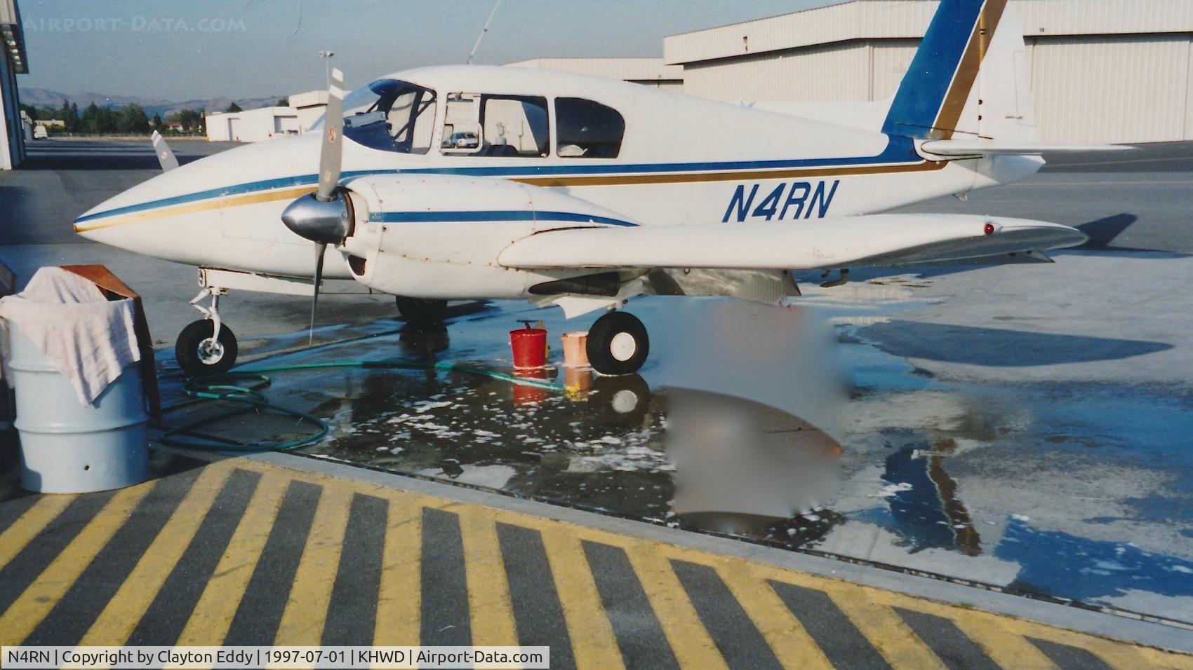 N4RN, 1957 Piper PA-23 C/N 23-914, Hayward Airport California 1997.