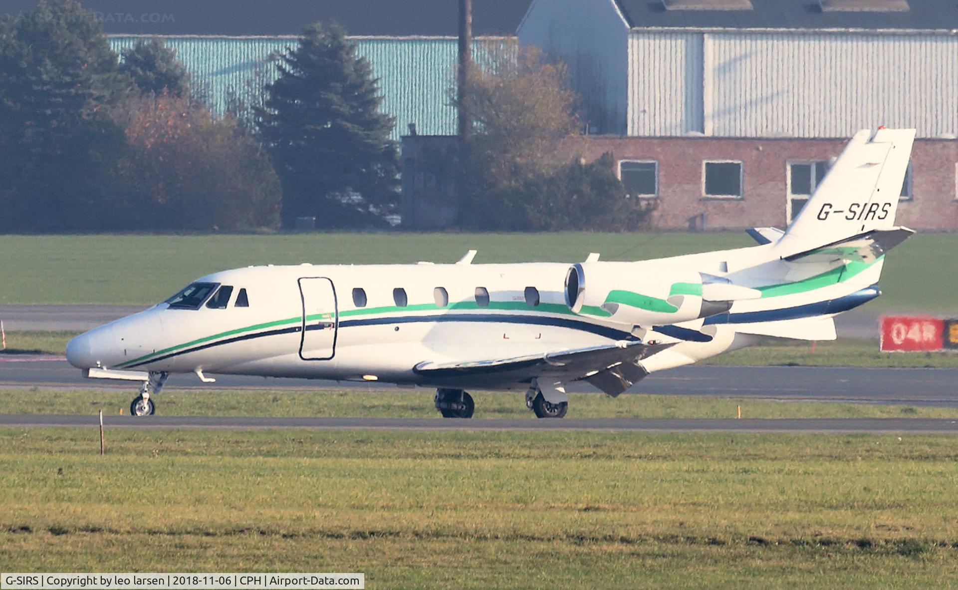 G-SIRS, 2001 Cessna 560XL Citation Excel C/N 560-5185, Copenhagen 6.11.2018