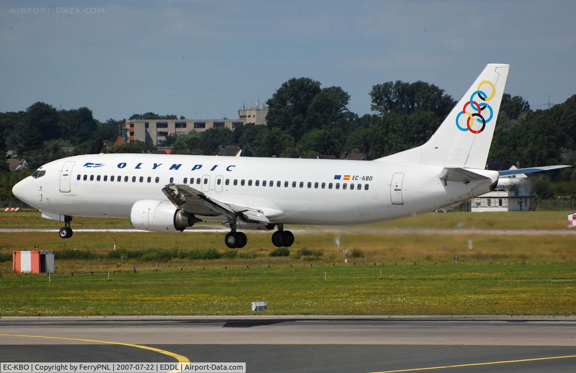 EC-KBO, 1988 Boeing 737-4Y0 C/N 23870, Landing of Olympic B734