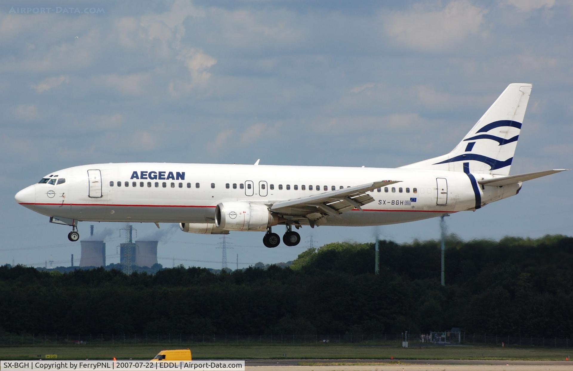 SX-BGH, 1988 Boeing 737-4Y0 C/N 23866, Aegean B734 arriving in DUS