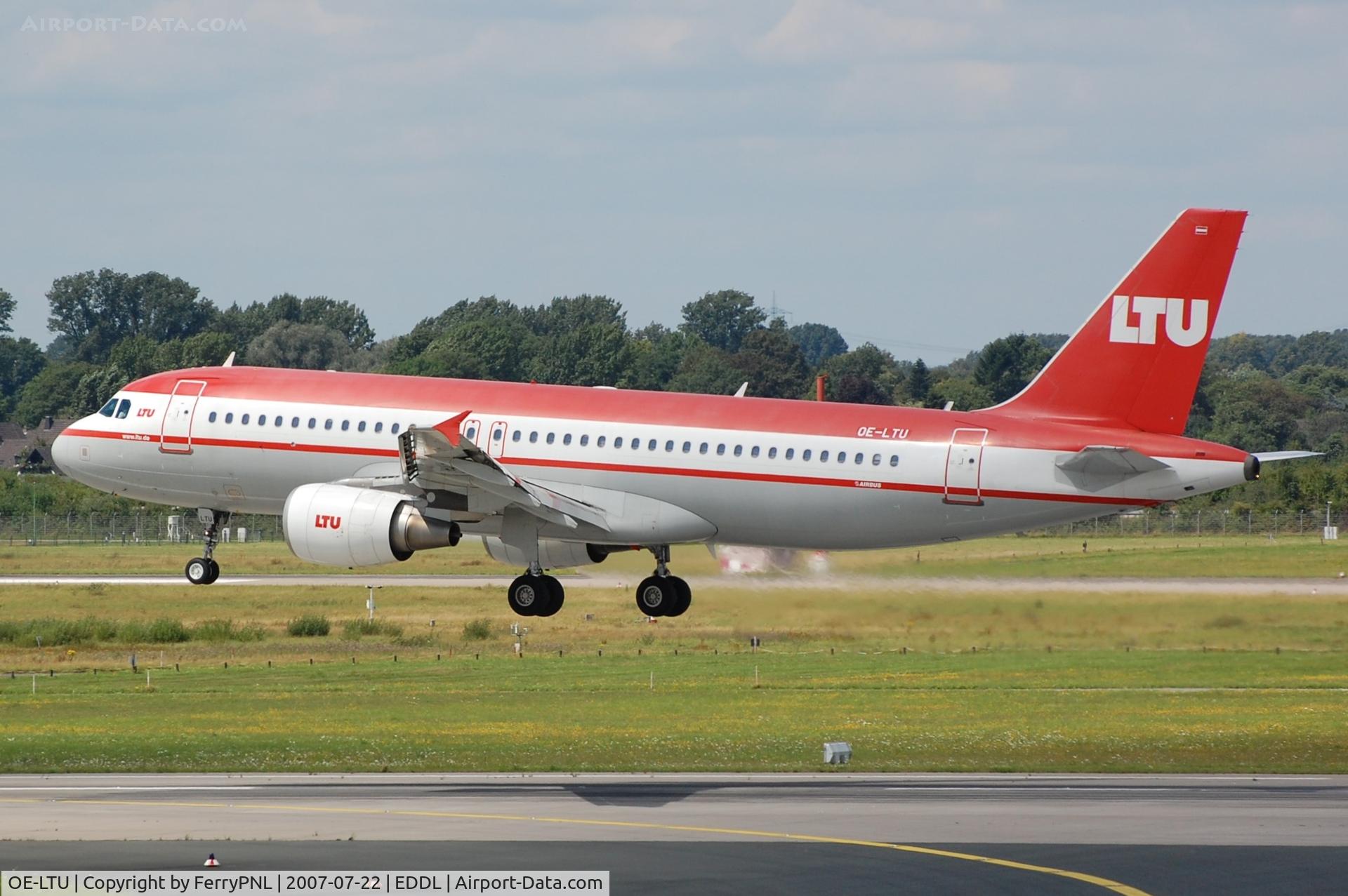 OE-LTU, 2001 Airbus A320-214 C/N 1504, Austrian LTU A320 landing in DUS
