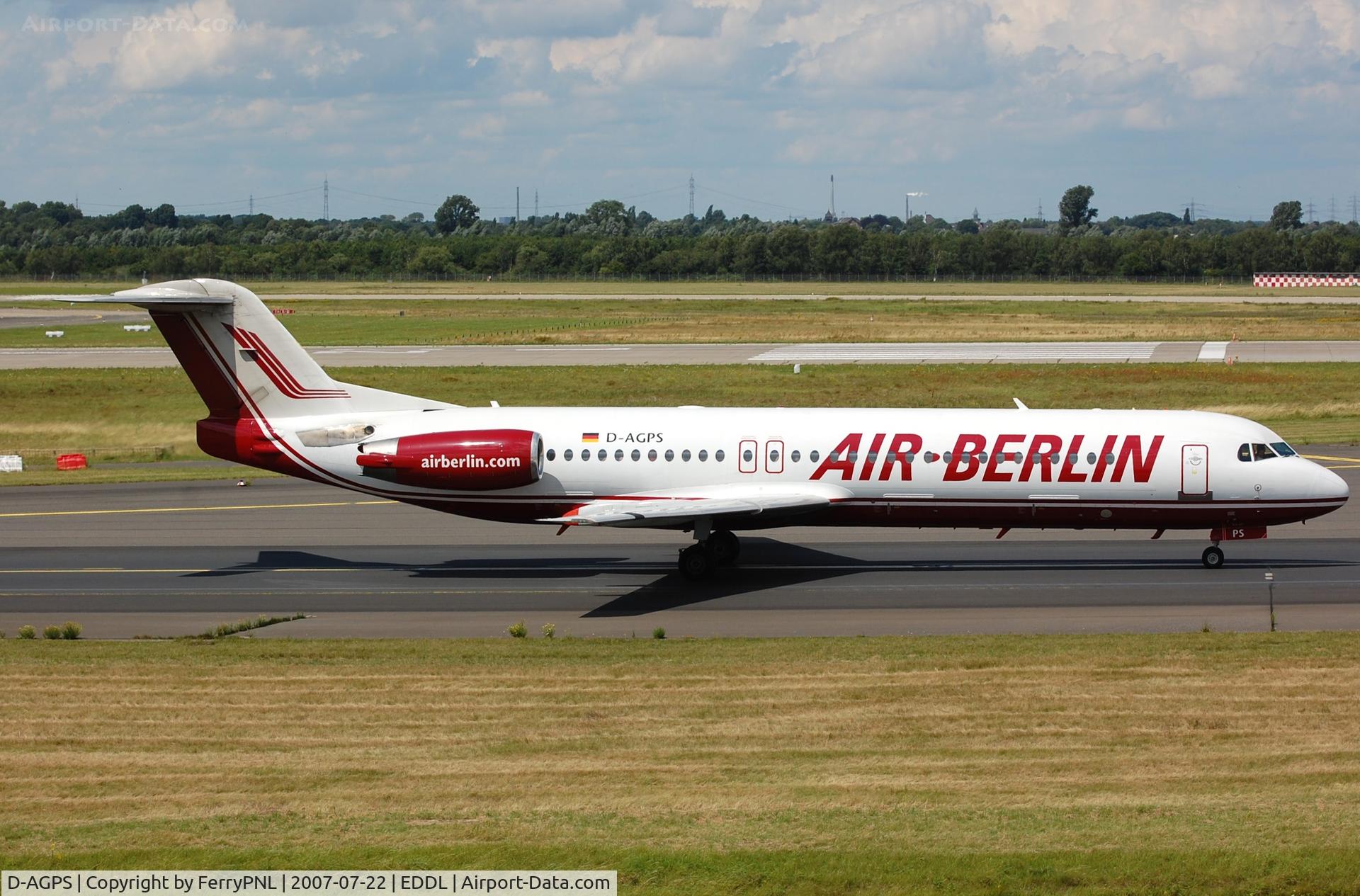 D-AGPS, 1992 Fokker 100 (F-28-0100) C/N 11399, Fokker 100 of Air Berlin