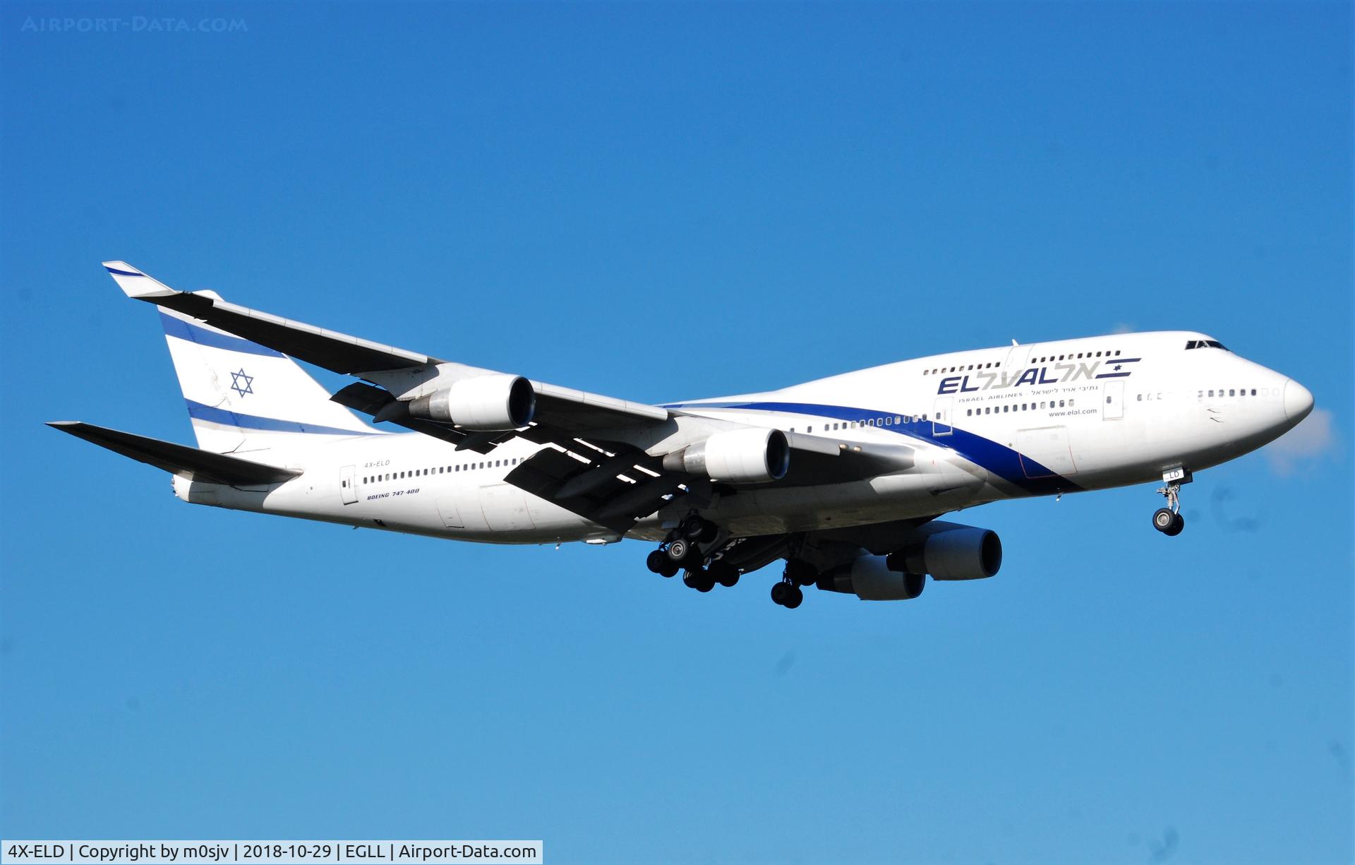 4X-ELD, 1999 Boeing 747-458 C/N 29328, Taken from the theshold of 09L