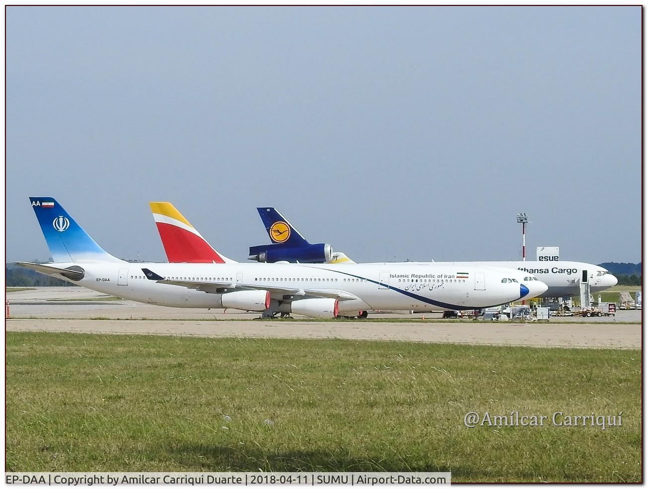 EP-DAA, 1999 Airbus A340-313 C/N 257, Landed at SUMU