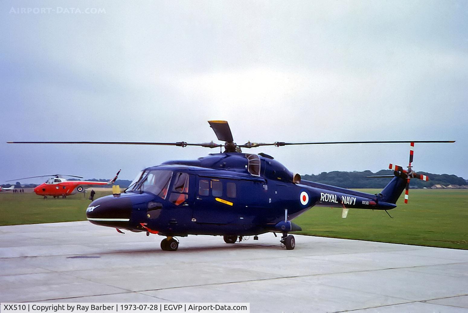 XX510, 1973 Westland Lynx HAS.2 C/N 03/13, XX510   Westland Lynx HAS.2 [03-01] (Royal Navy) AAC Middle Wallop~G 28/07/1973