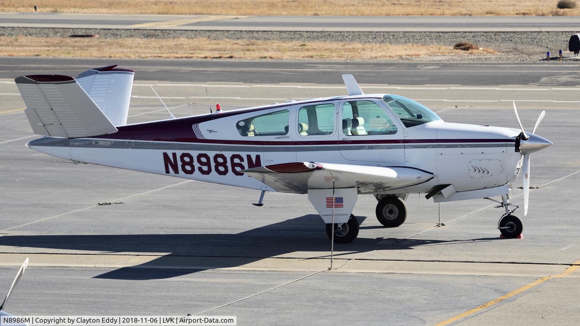 N8986M, 1964 Beech S35 Bonanza C/N D-7313, Livermore Airport California 2018.