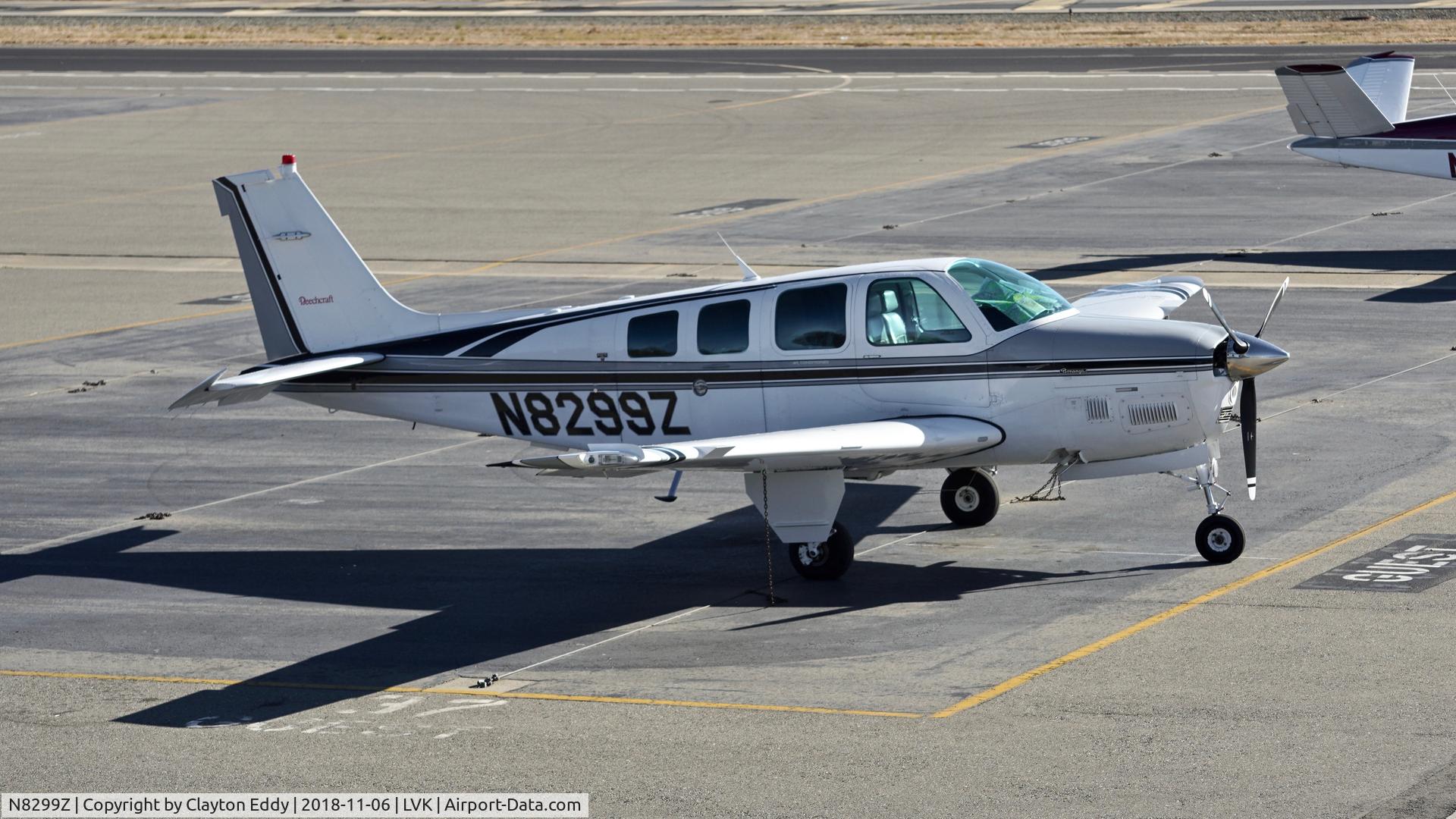 N8299Z, 1993 Beech B36TC Bonanza C/N EA-545, Livermore Airport California 2018.