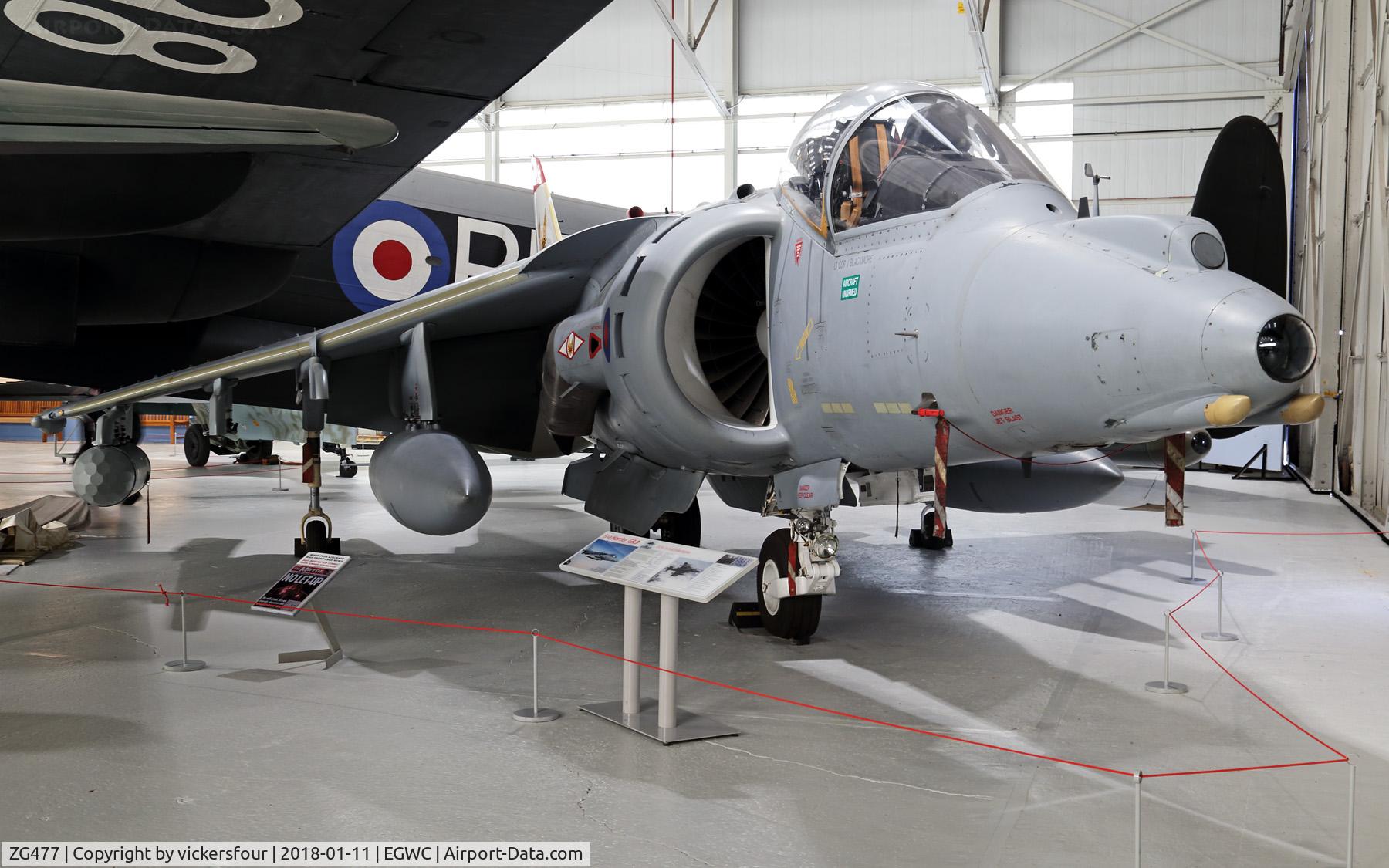 ZG477, 1990 British Aerospace Harrier GR.9A C/N P67, RAF Museum Cosford