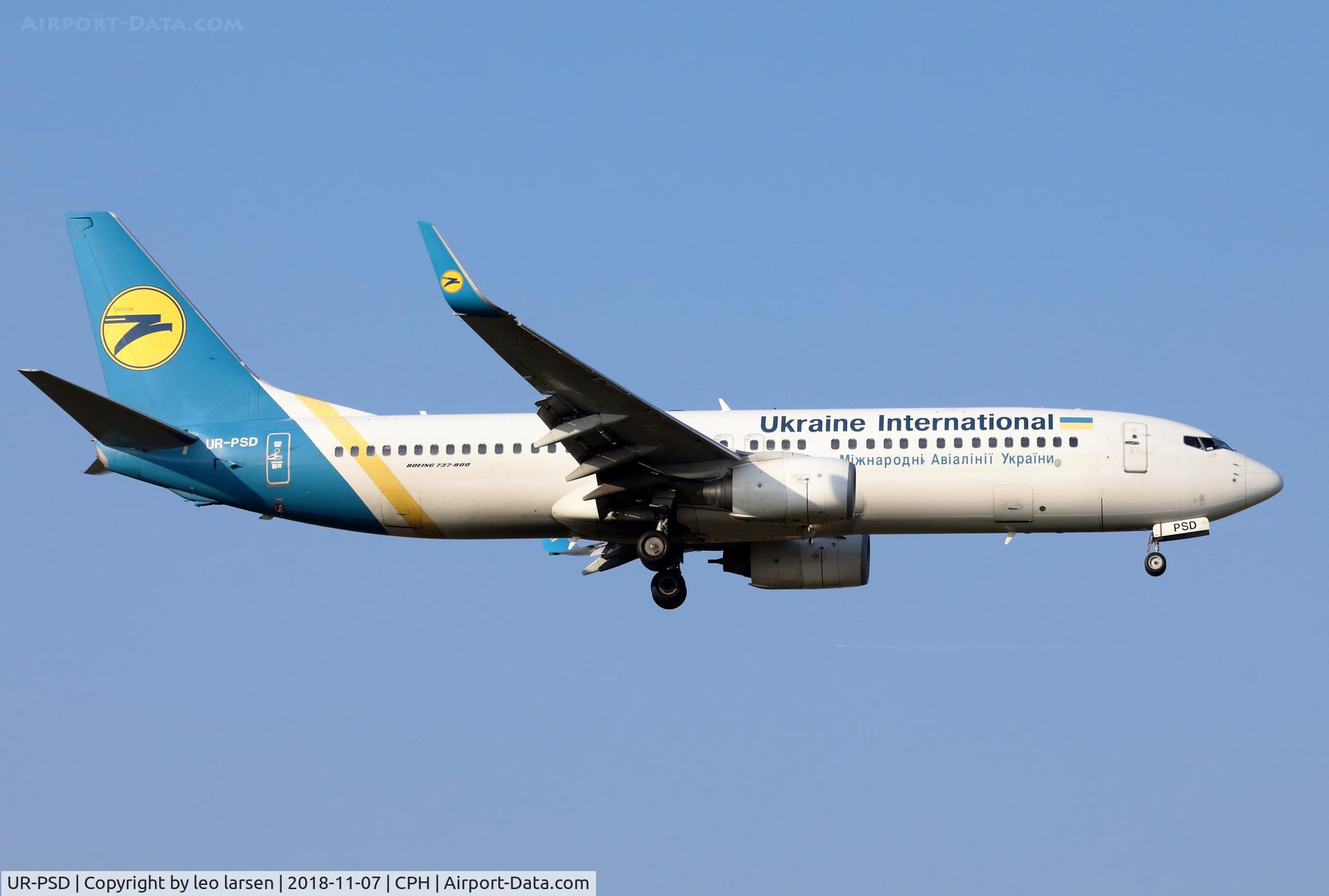 UR-PSD, 2010 Boeing 737-8HX C/N 29686, Copenhagen 7.11.2018