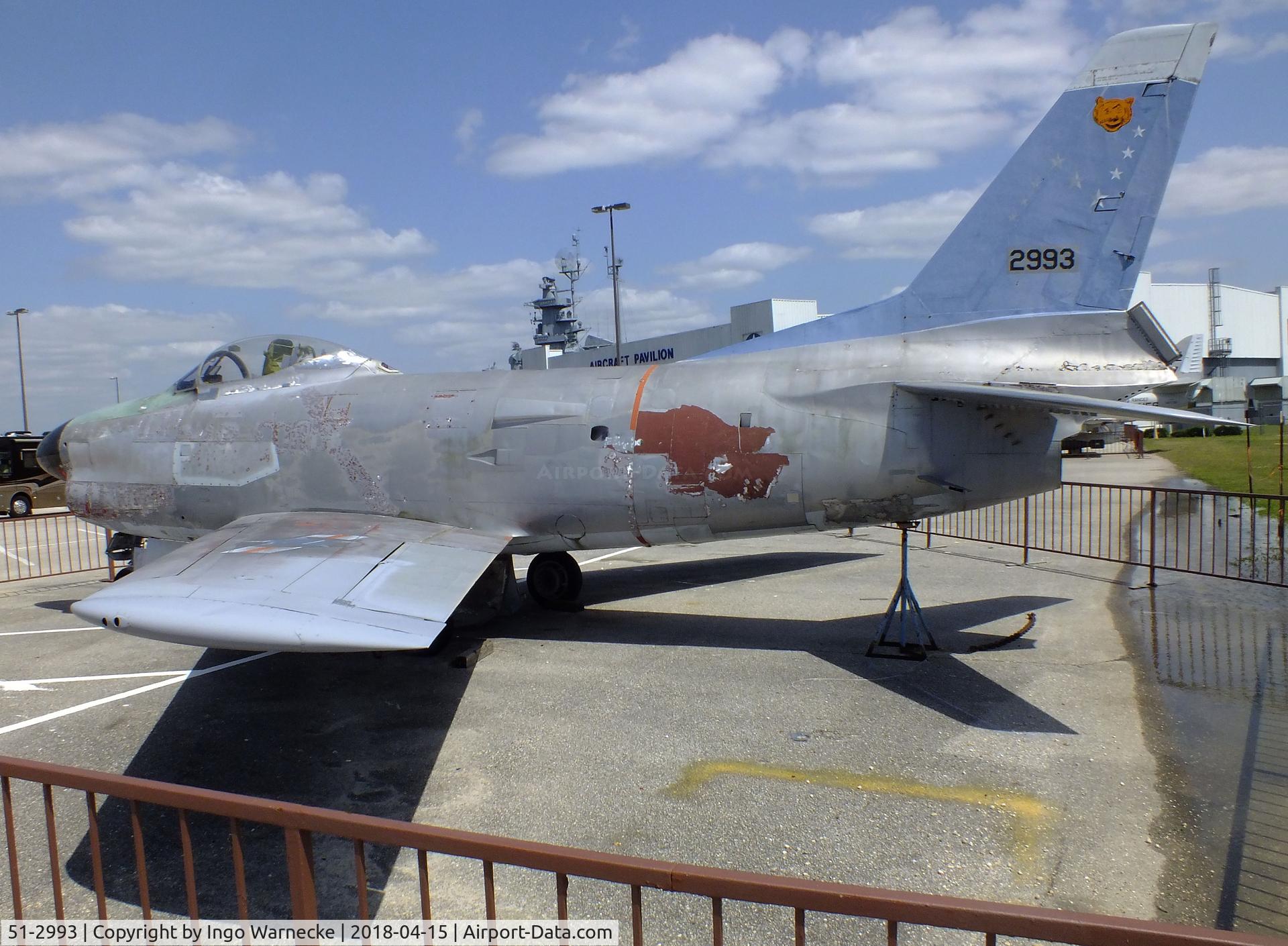 51-2993, North American F-86L Sabre C/N 177-50, North American F-86L Sabre at the USS Alabama Battleship Memorial Park, Mobile AL