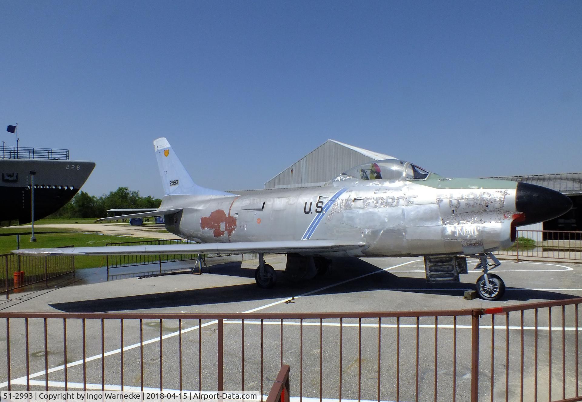 51-2993, North American F-86L Sabre C/N 177-50, North American F-86L Sabre at the USS Alabama Battleship Memorial Park, Mobile AL