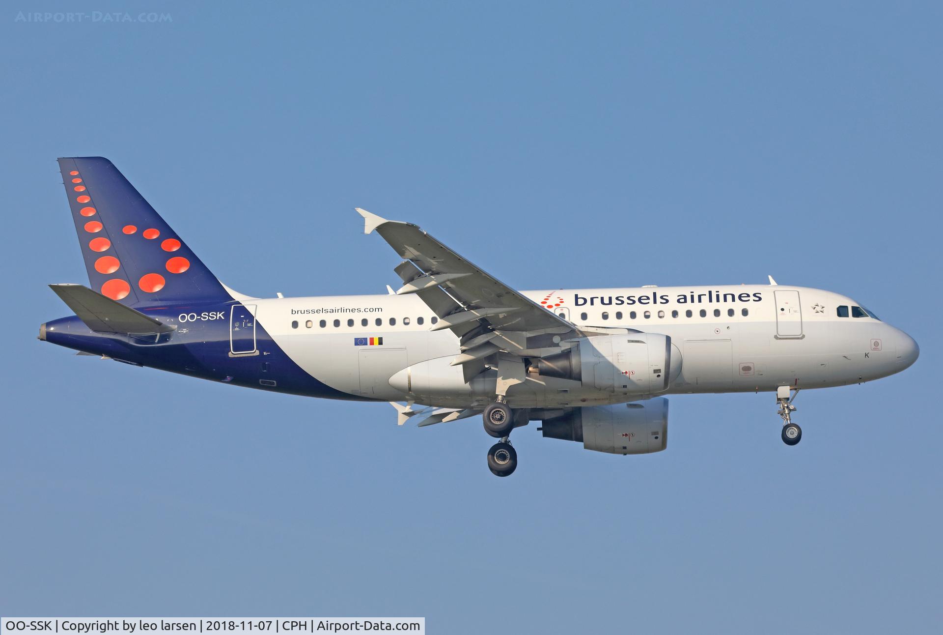 OO-SSK, 2000 Airbus A319-112 C/N 1336, Copenhagen 7.11.2018