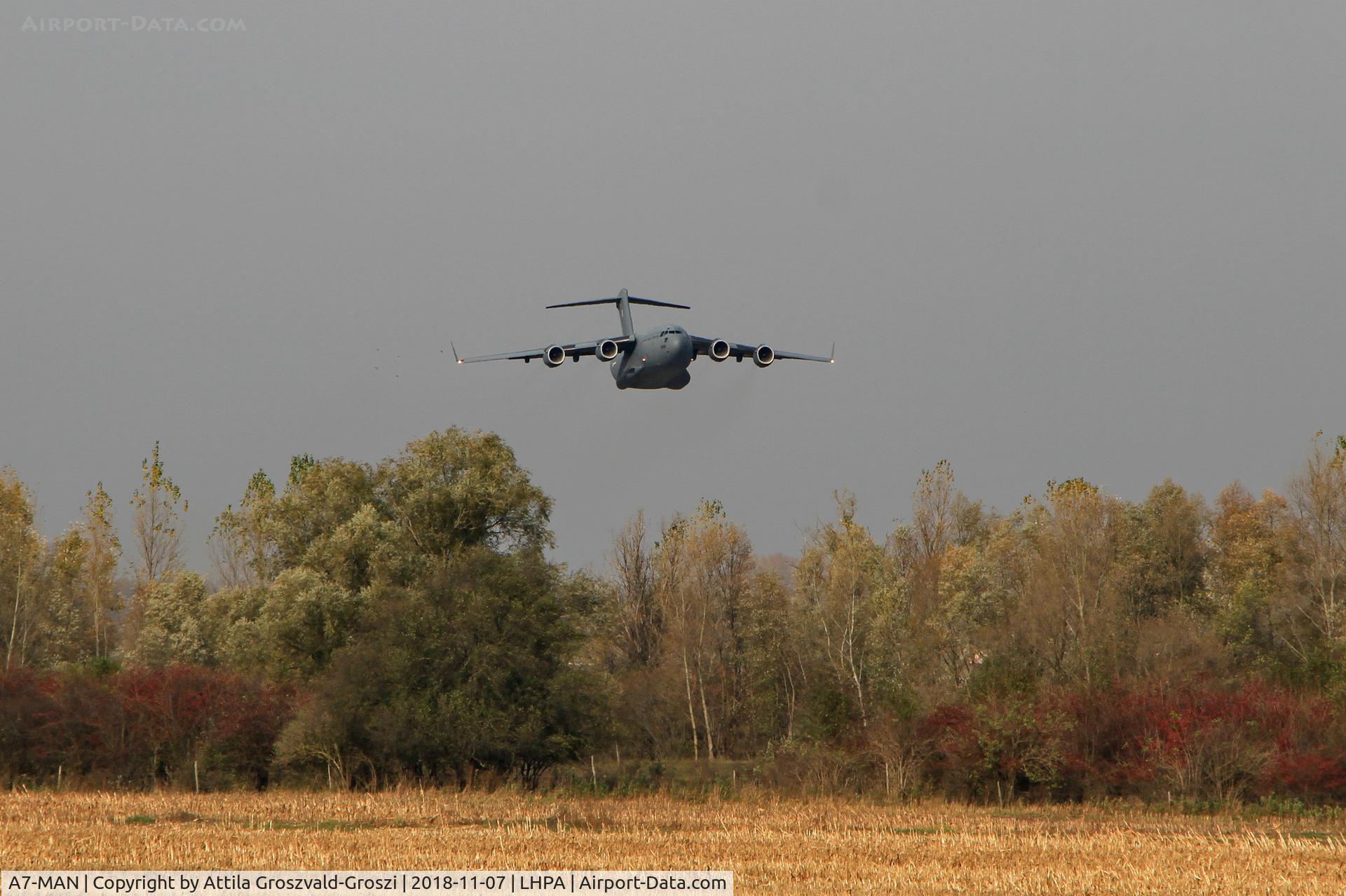 A7-MAN, 2014 Boeing C-17A Globemaster III C/N F-275, LHPA Pápa Air Base, Hungary