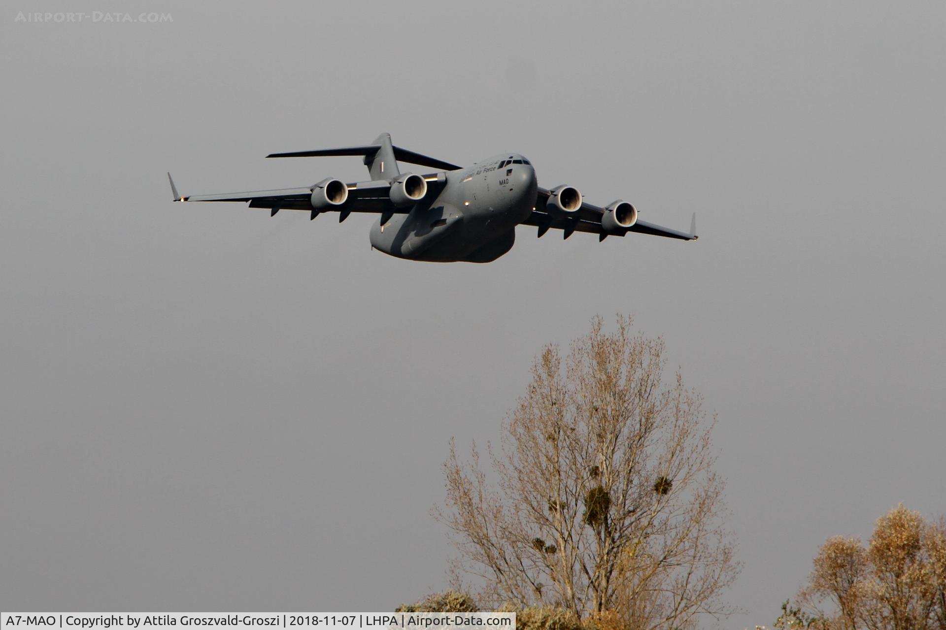 A7-MAO, 2015 Boeing C-17A Globemaster III C/N F-278, LHPA Pápa Air Base, Hungary
