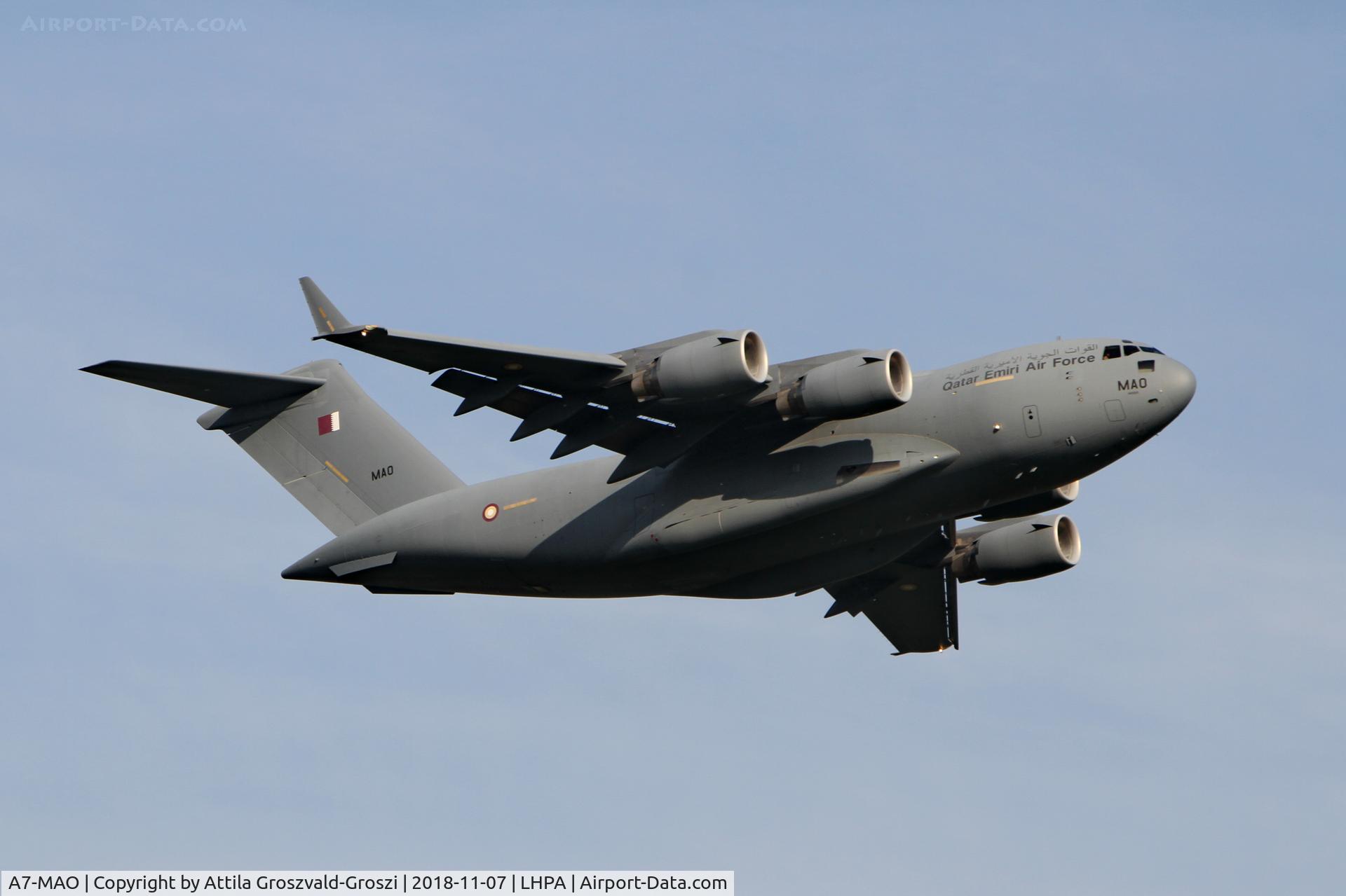 A7-MAO, 2015 Boeing C-17A Globemaster III C/N F-278, LHPA Pápa Air Base, Hungary