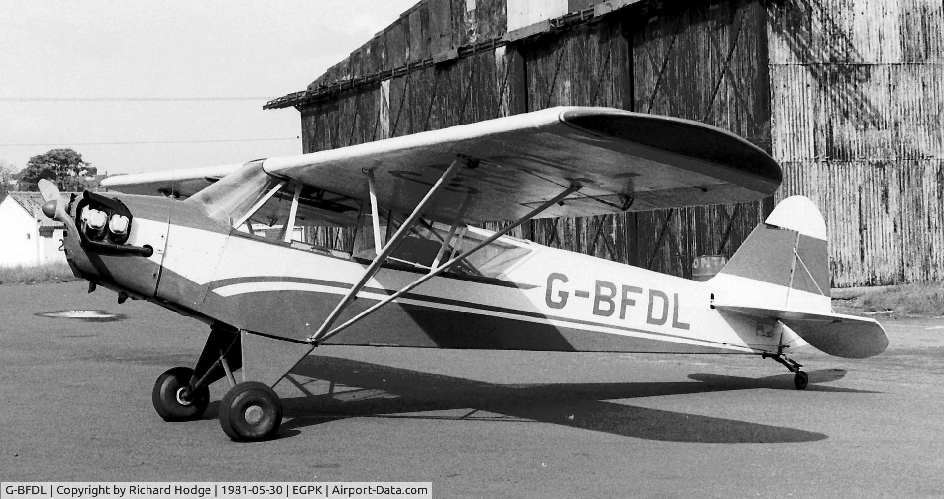 G-BFDL, 1945 Piper J3C (Mod) Cub C/N 13277, At Prestwick northside