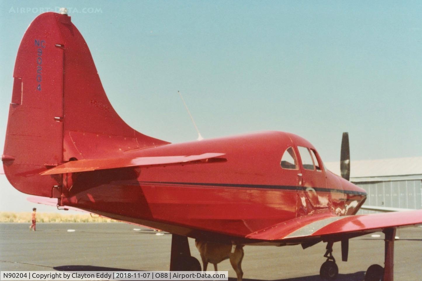 N90204, 1946 Johnson Rocket 185 C/N 11, Old Rio Vista Airport California late 1970's