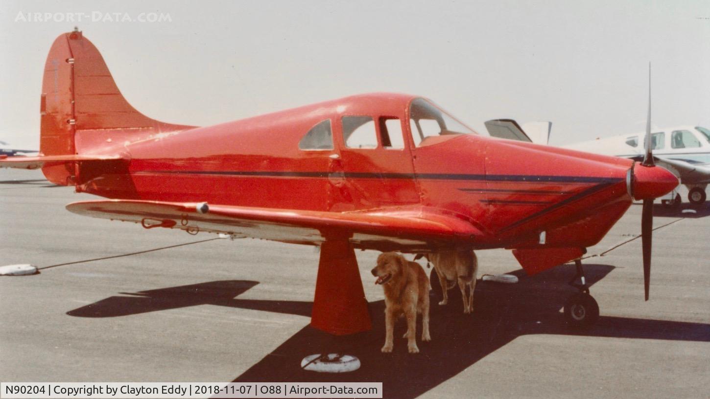 N90204, 1946 Johnson Rocket 185 C/N 11, Old Rio Vista Airport California late 1970's