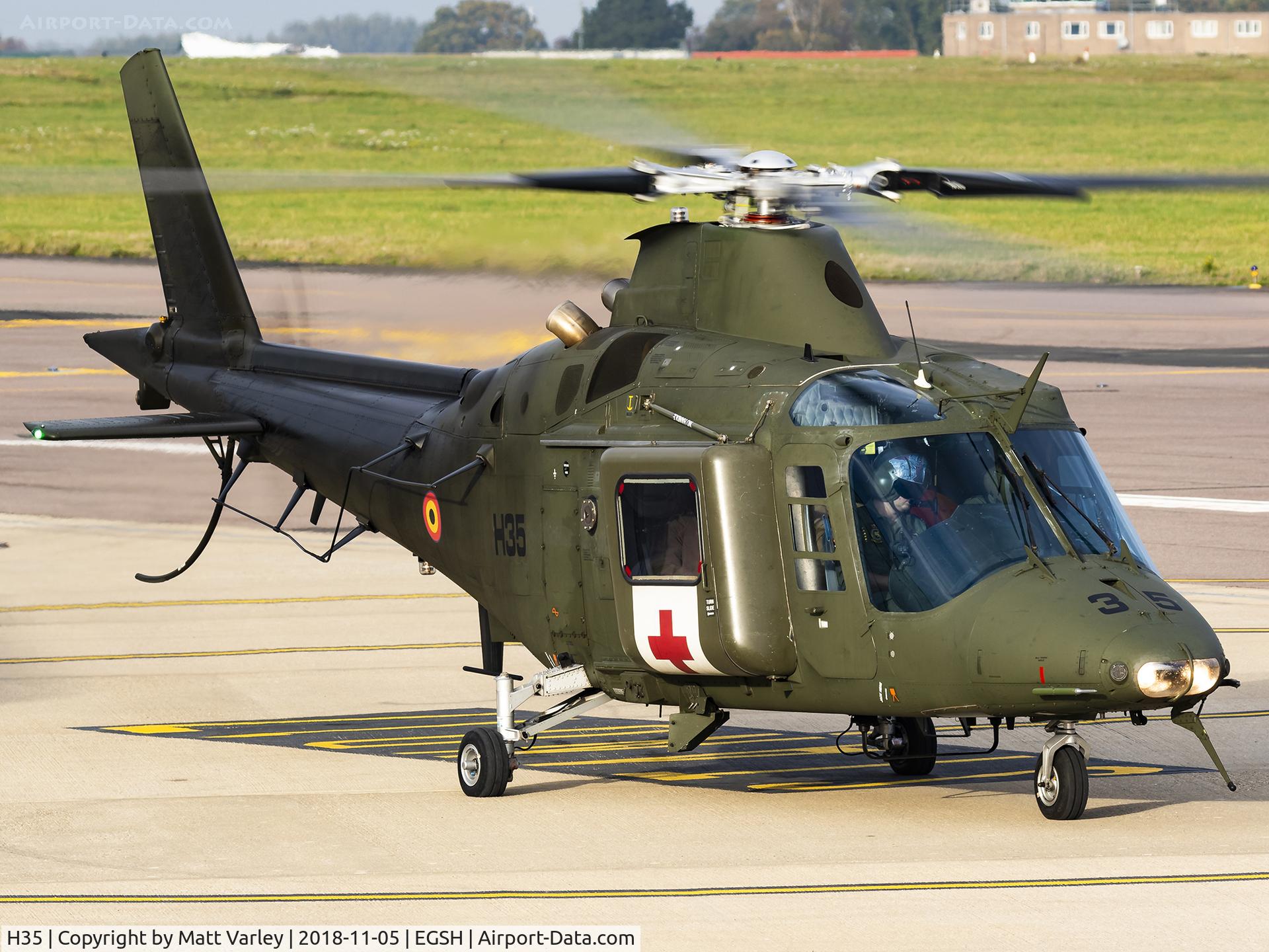 H35, 1993 Agusta A-109BA C/N 0335, About to taxi