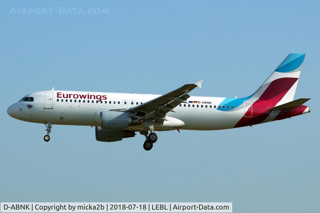 D-ABNK, 2002 Airbus A320-214 C/N 1769, Landing