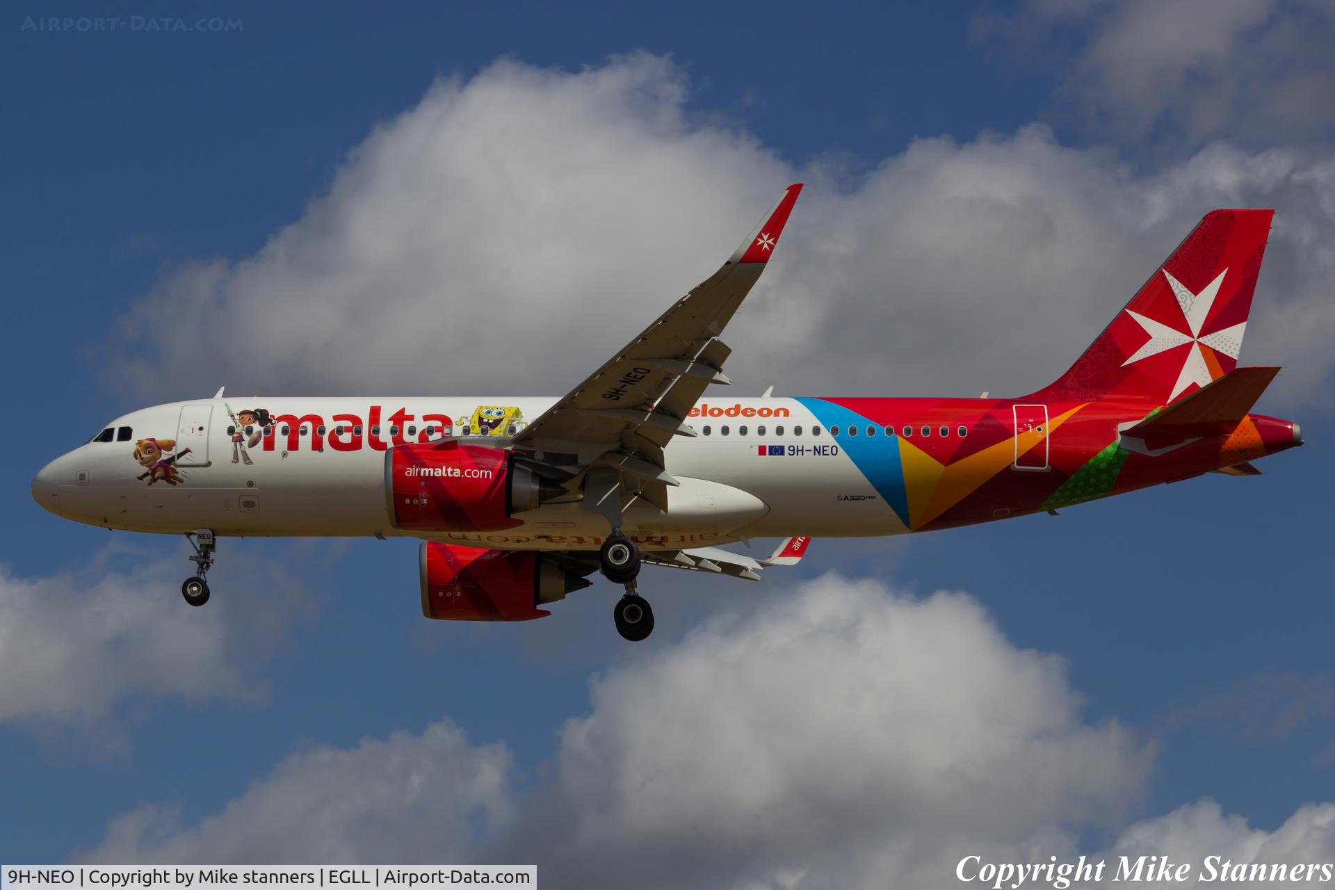 9H-NEO, 2017 Airbus A320-251N C/N 7875, Air Malta A320- 251N Landing runway 27R from MLA,LHR 28.7.18
