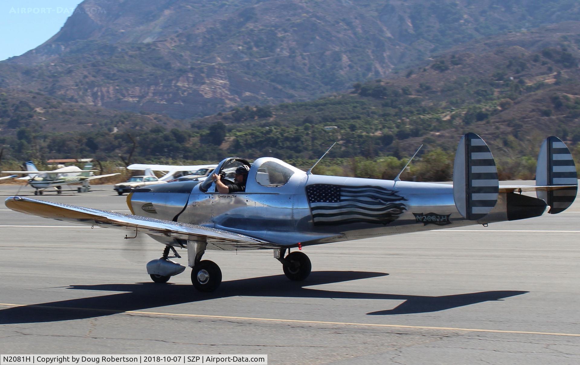 N2081H, 1946 Erco 415C Ercoupe C/N 2704, 1946 ERCO 415C Ercoupe, Continental A&C75 75 Hp, taxi back after landing