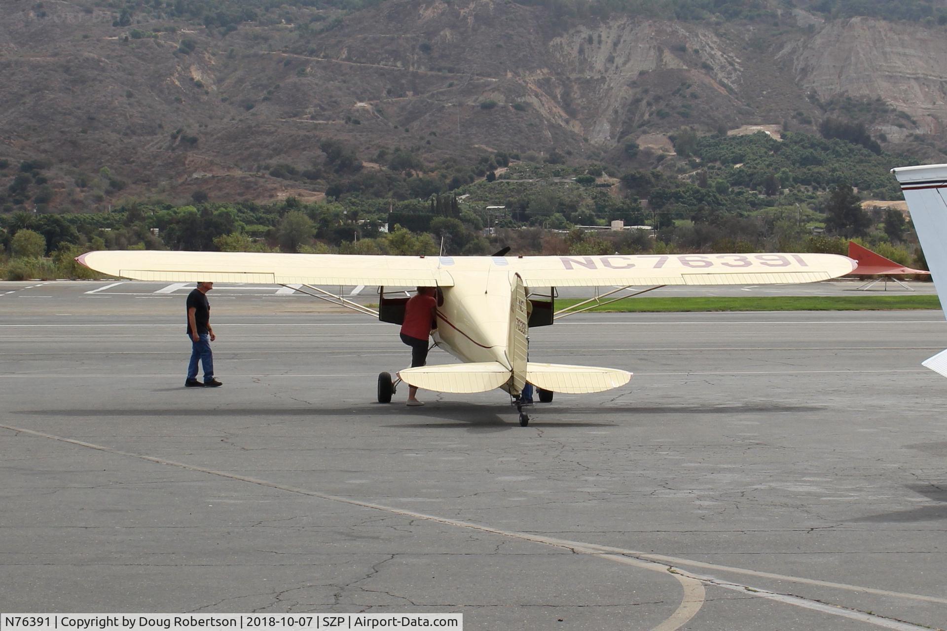 N76391, 1946 Cessna 140 C/N 10812, 1946 Cessna 140, Continental C85 85 hp, readying for departure