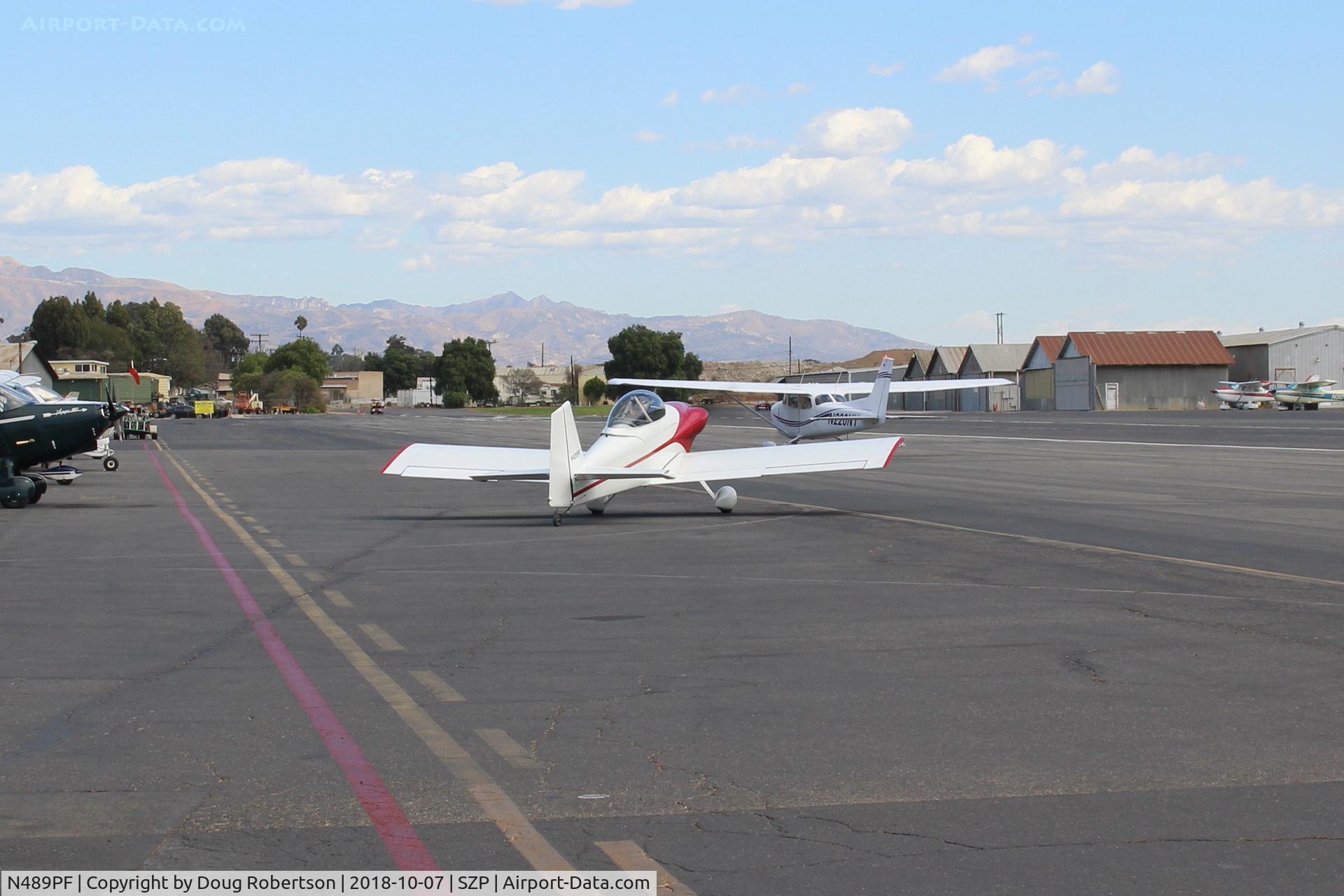 N489PF, 2014 Vans RV-4 C/N 2813, 2014 Fleming VANs RV-4, Lycoming IO-360-A1A 200 Hp, taxi to Rwy 22