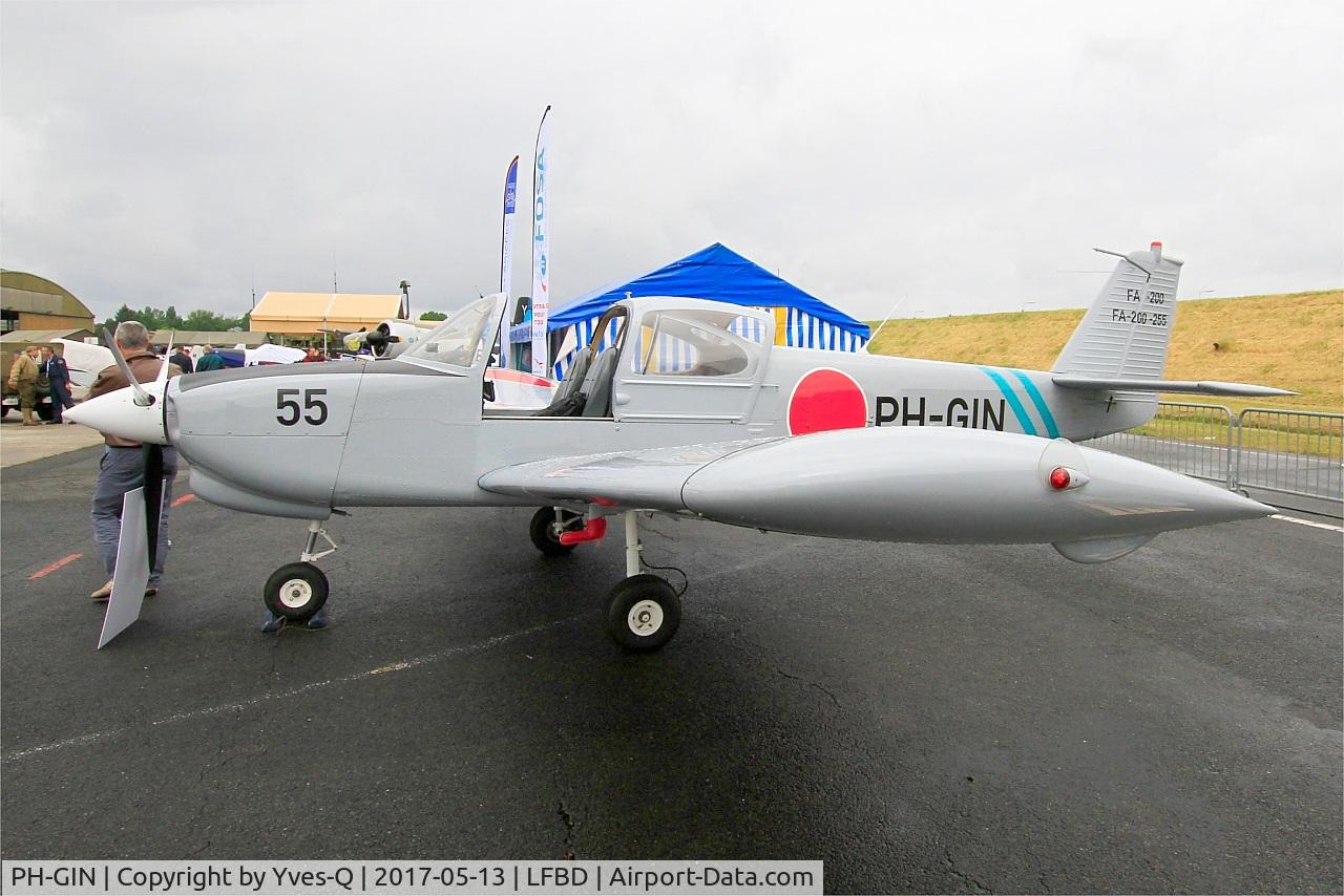 PH-GIN, 1974 Fuji FA-200-180 Aero Subaru C/N 255, FUJI FA-200-180 Aero Subaru, Static display, Bordeaux-Mérignac Air Base 106 (LFBD-BOD) Open day 2017