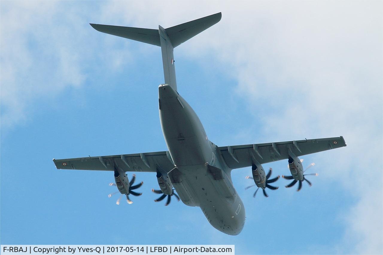 F-RBAJ, 2016 Airbus A400M Atlas C/N 037, Airbus A400M Atlas, Take off rwy 05, Bordeaux-Mérignac Air base 106 (LFBD-BOD) Open day 2017