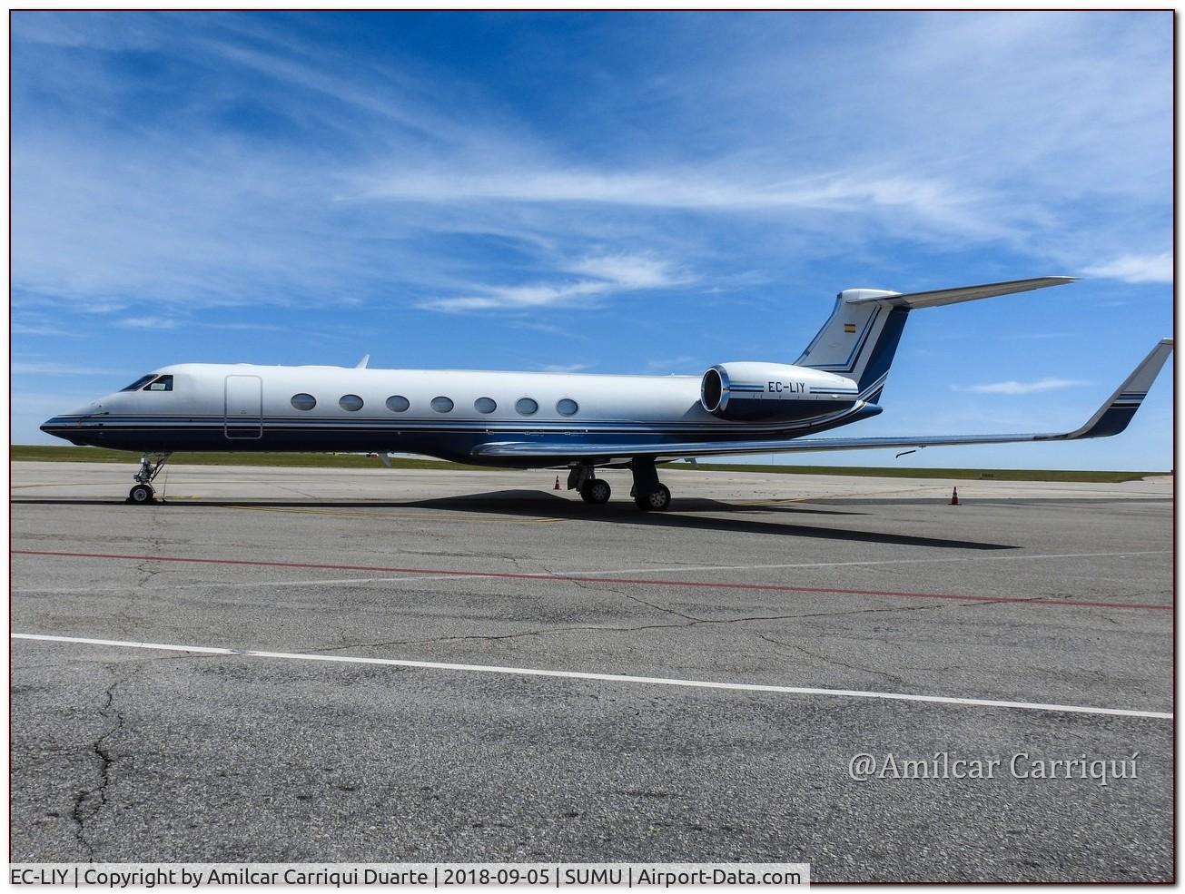 EC-LIY, 2010 Gulfstream Aerospace GV-SP (G550) C/N 5279, Landed at SUMU
