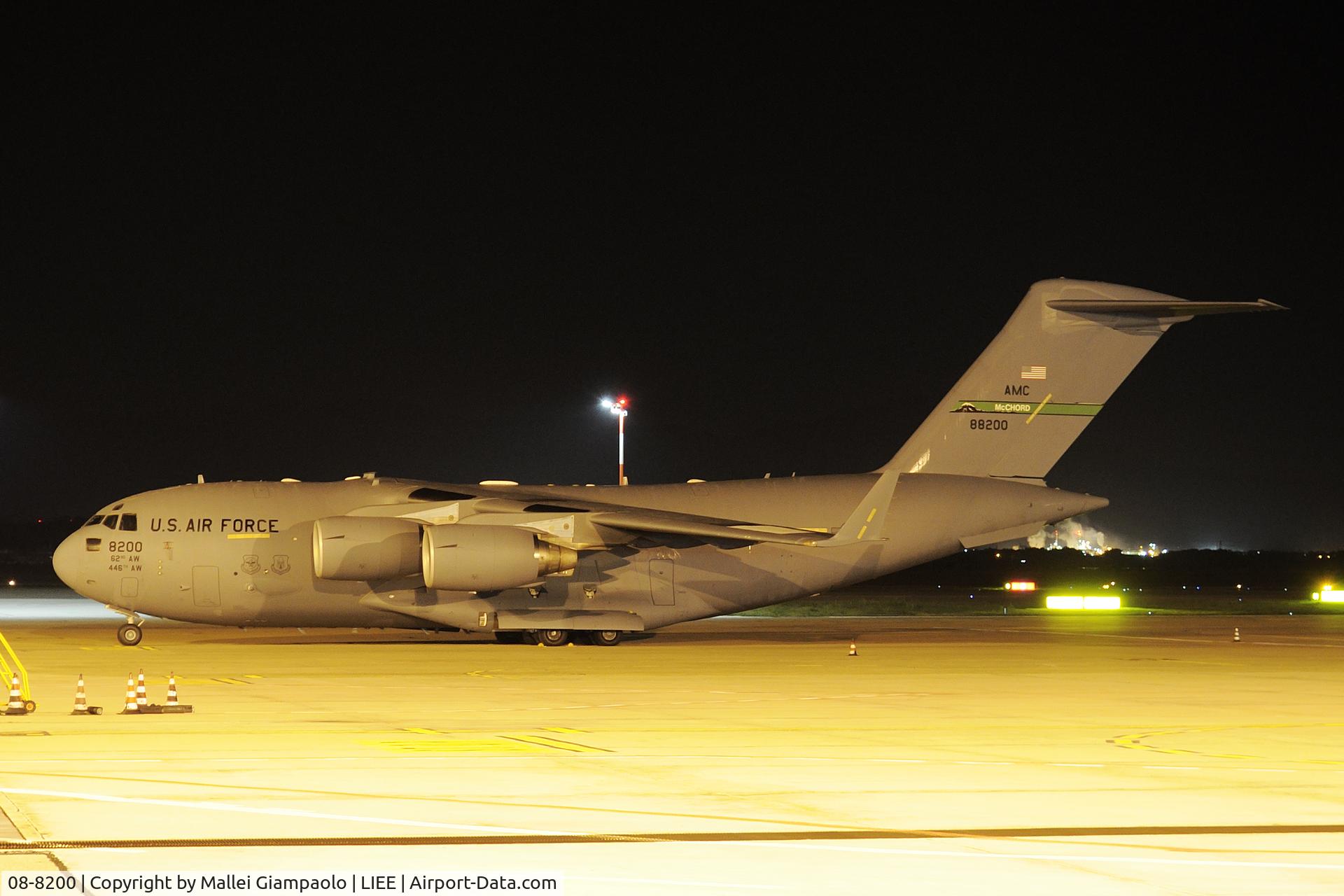 08-8200, 2008 Boeing C-17A Globemaster III C/N P-200, 08-8200