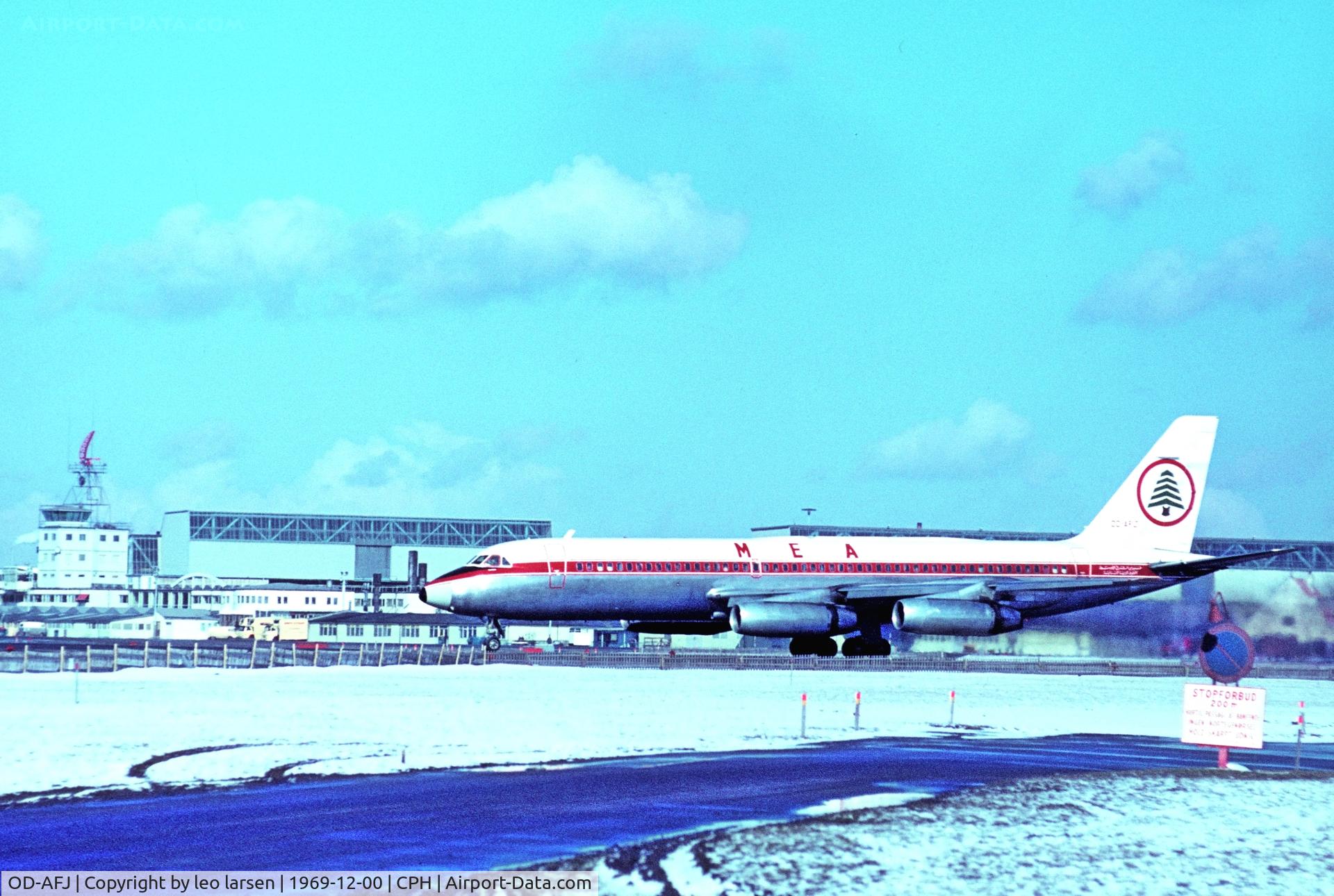 OD-AFJ, 1963 Convair CV-990-30A-5 Coronado C/N 30-10-33, Copenhagen vinter 1969