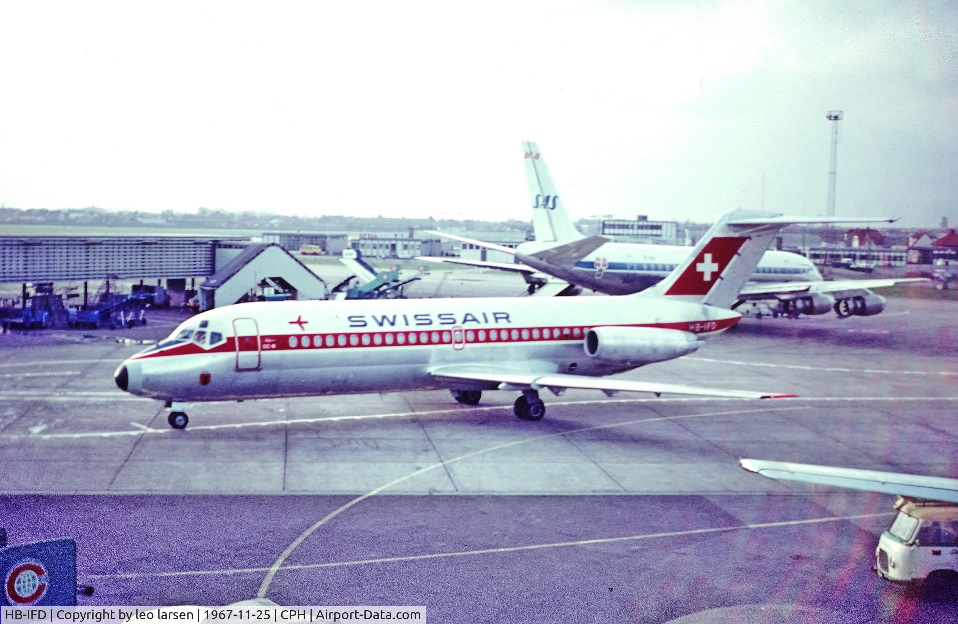HB-IFD, 1967 Douglas DC-9-15 C/N 45786, Copenhagen 25.11.1967