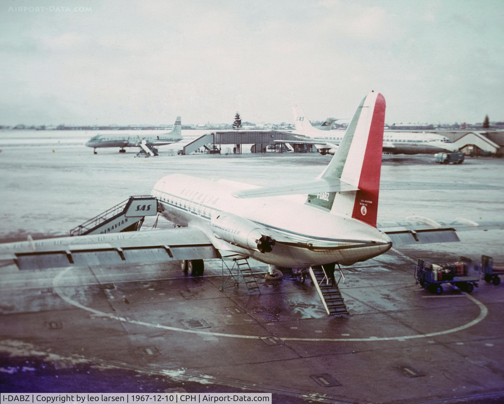 I-DABZ, 1961 Sud Aviation SE-210 Caravelle VI-N C/N 082, Copenhagen 10.12.1967