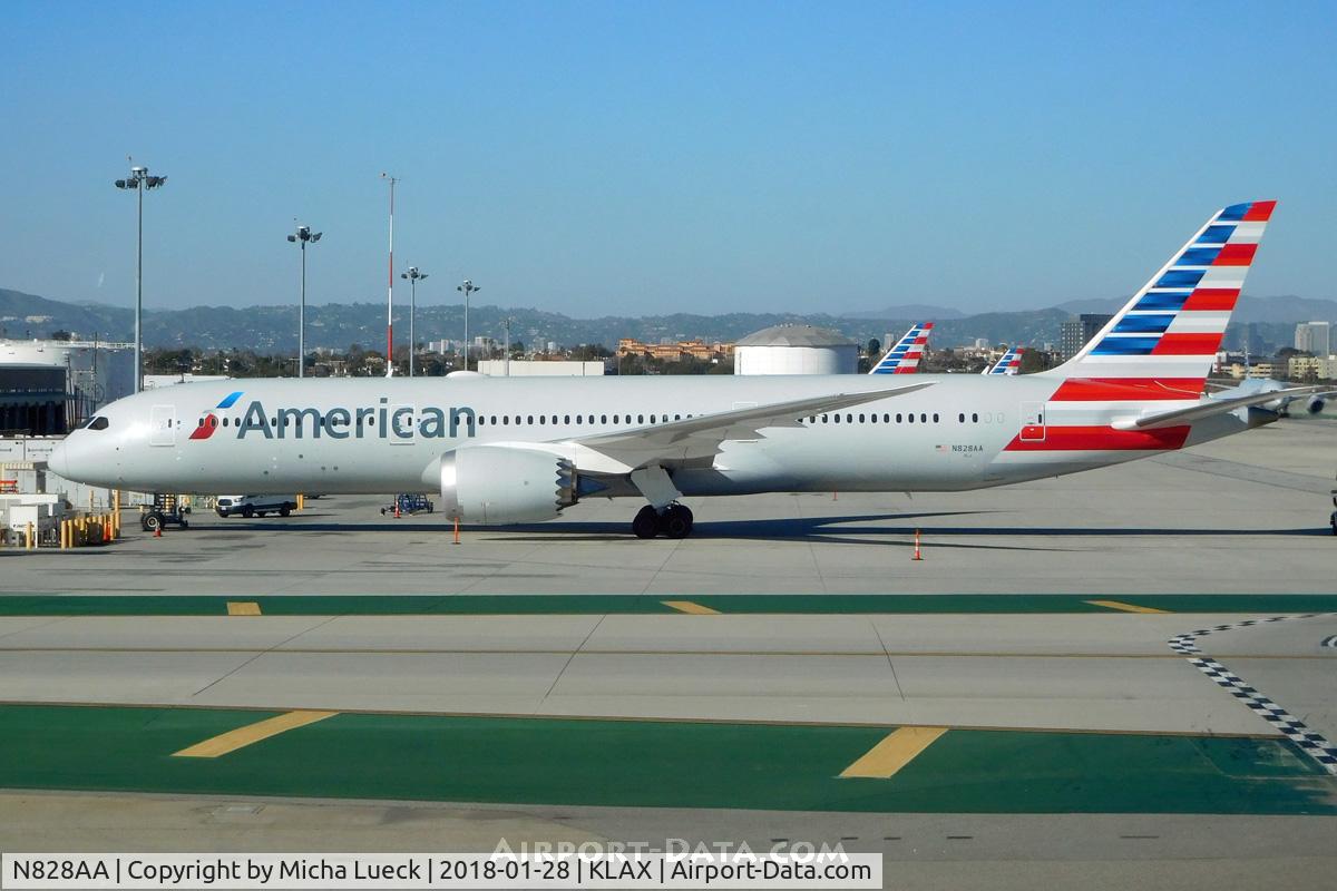 N828AA, 2017 Boeing 787-9 Dreamliner Dreamliner C/N 40648, At LAX