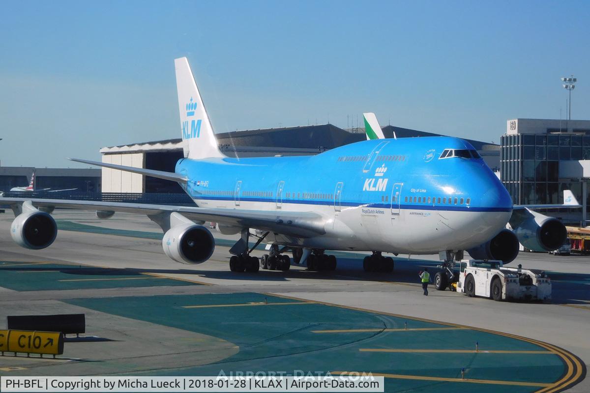 PH-BFL, 1991 Boeing 747-406 C/N 25356, At LAX