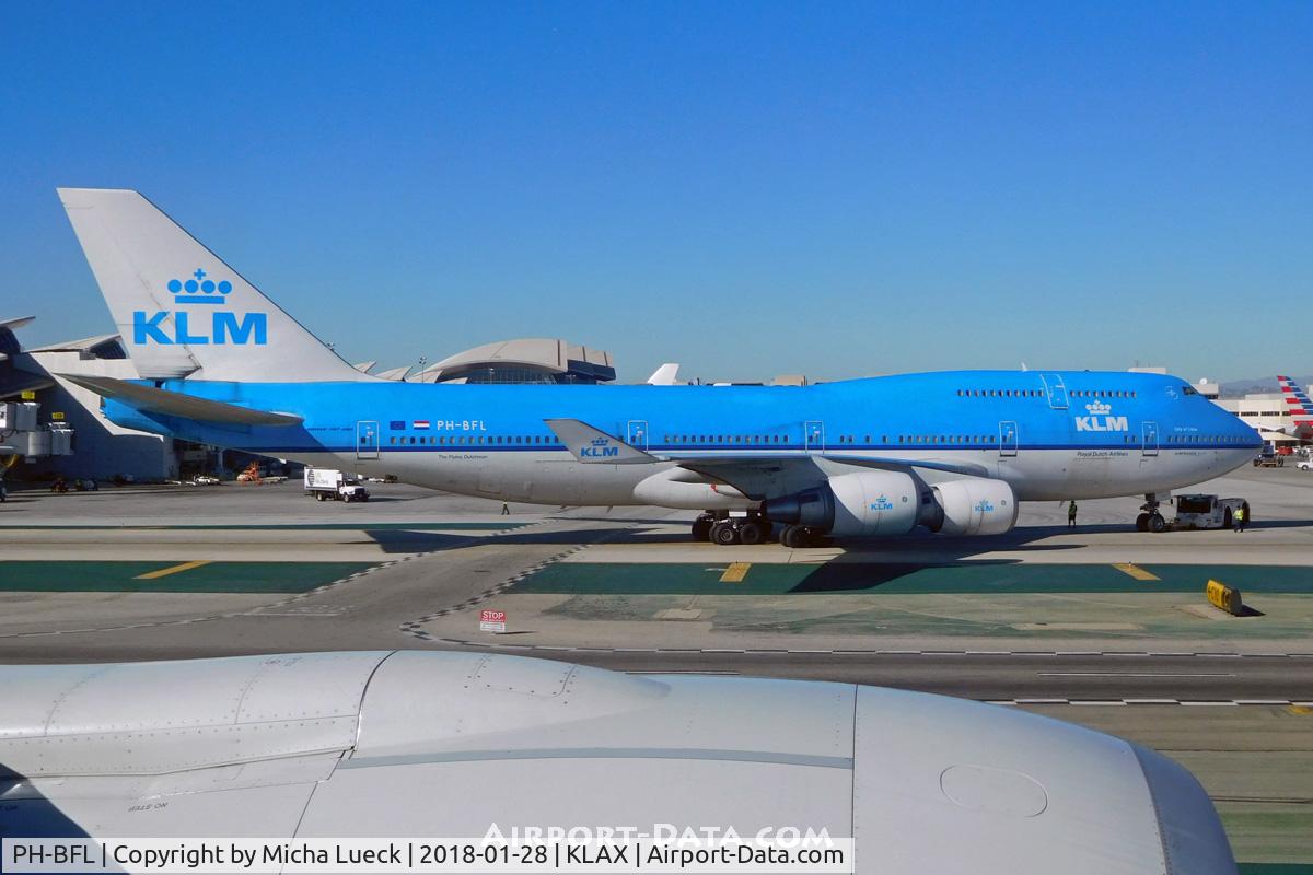 PH-BFL, 1991 Boeing 747-406 C/N 25356, At LAX