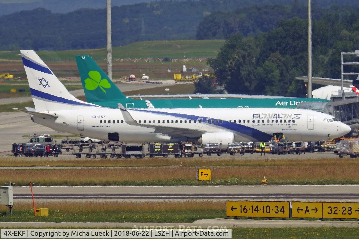 4X-EKF, 2008 Boeing 737-8HX C/N 29638, At Zurich